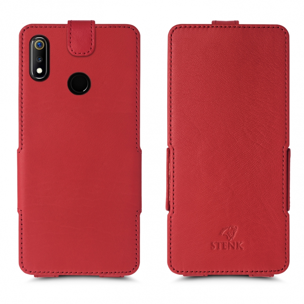 

Чехол флип Stenk Prime для Realme 3 Красный