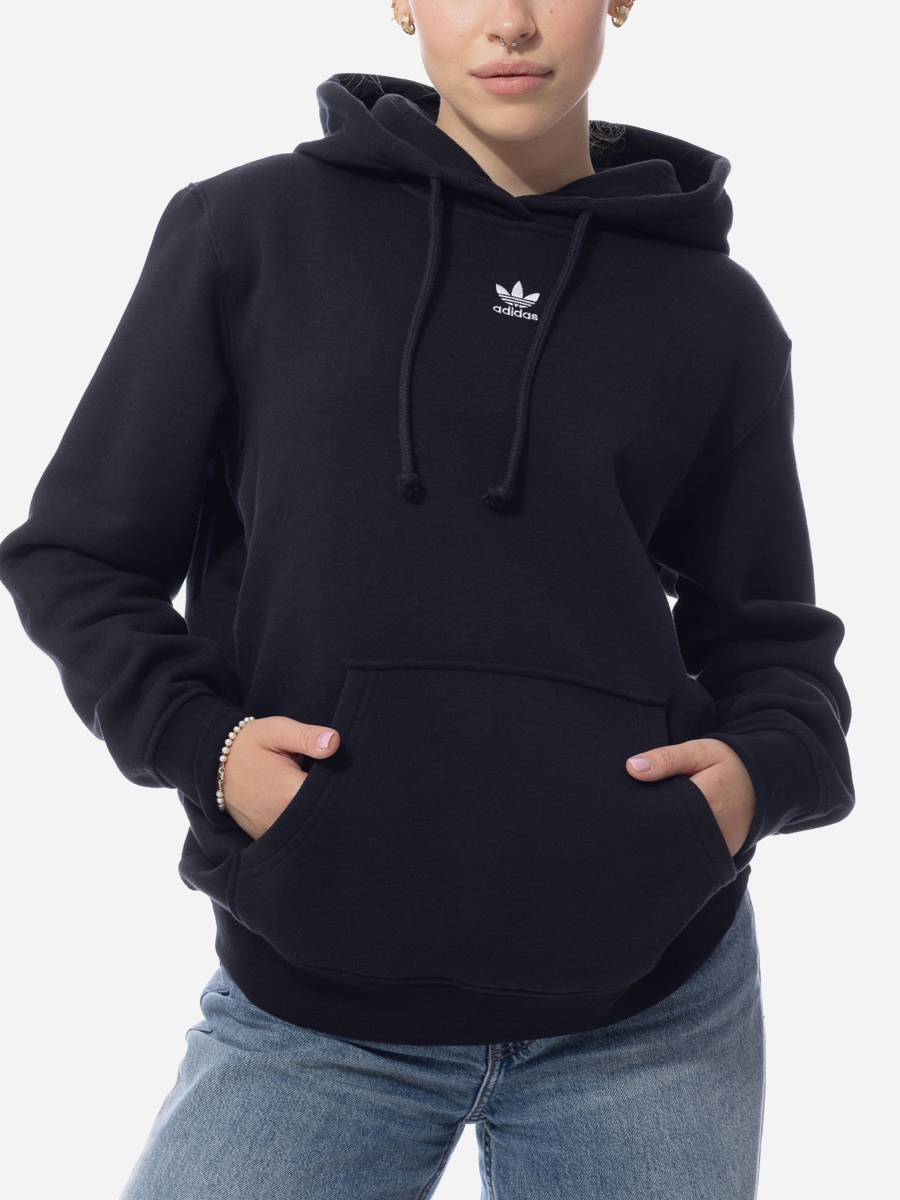 Акція на Худі оверсайз жіноче Adidas Adicolor Essentials Fleece Hoodie IA6420 M Чорне від Rozetka