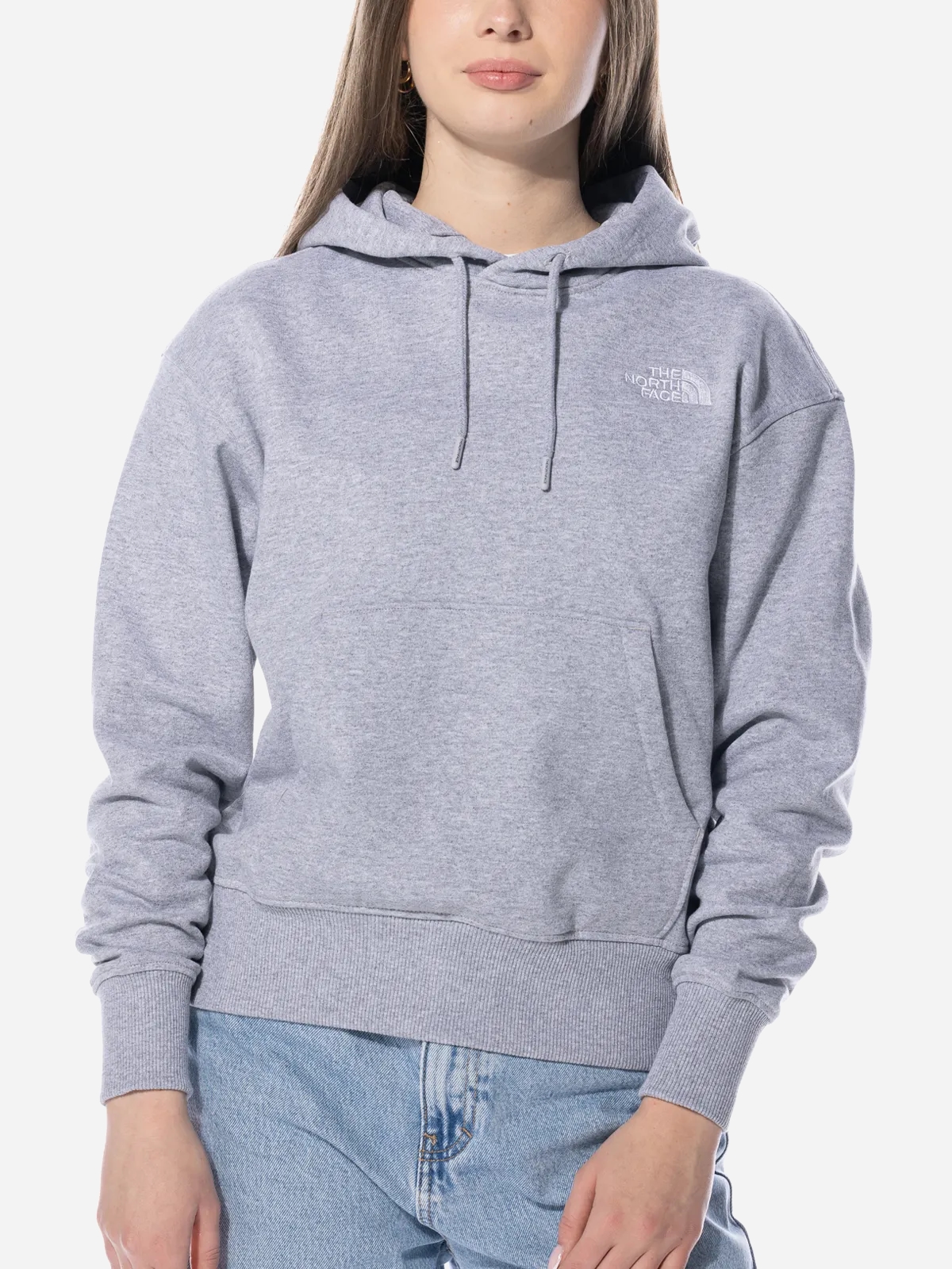 Акция на Худі жіноче The North Face Essential Hoodie W "Light Grey Heather" NF0A7ZJDDYX L Сіре от Rozetka