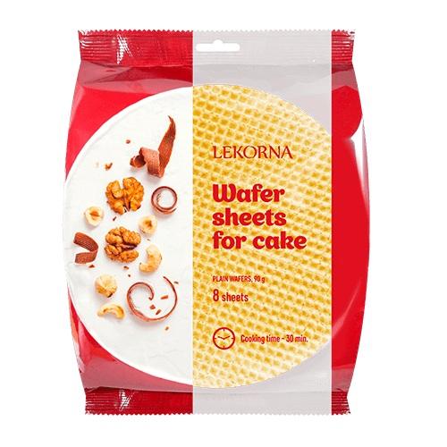 Коржі вафельні Лекорна великі 90г – ROZETKA. Купить Коржі вафельні ...