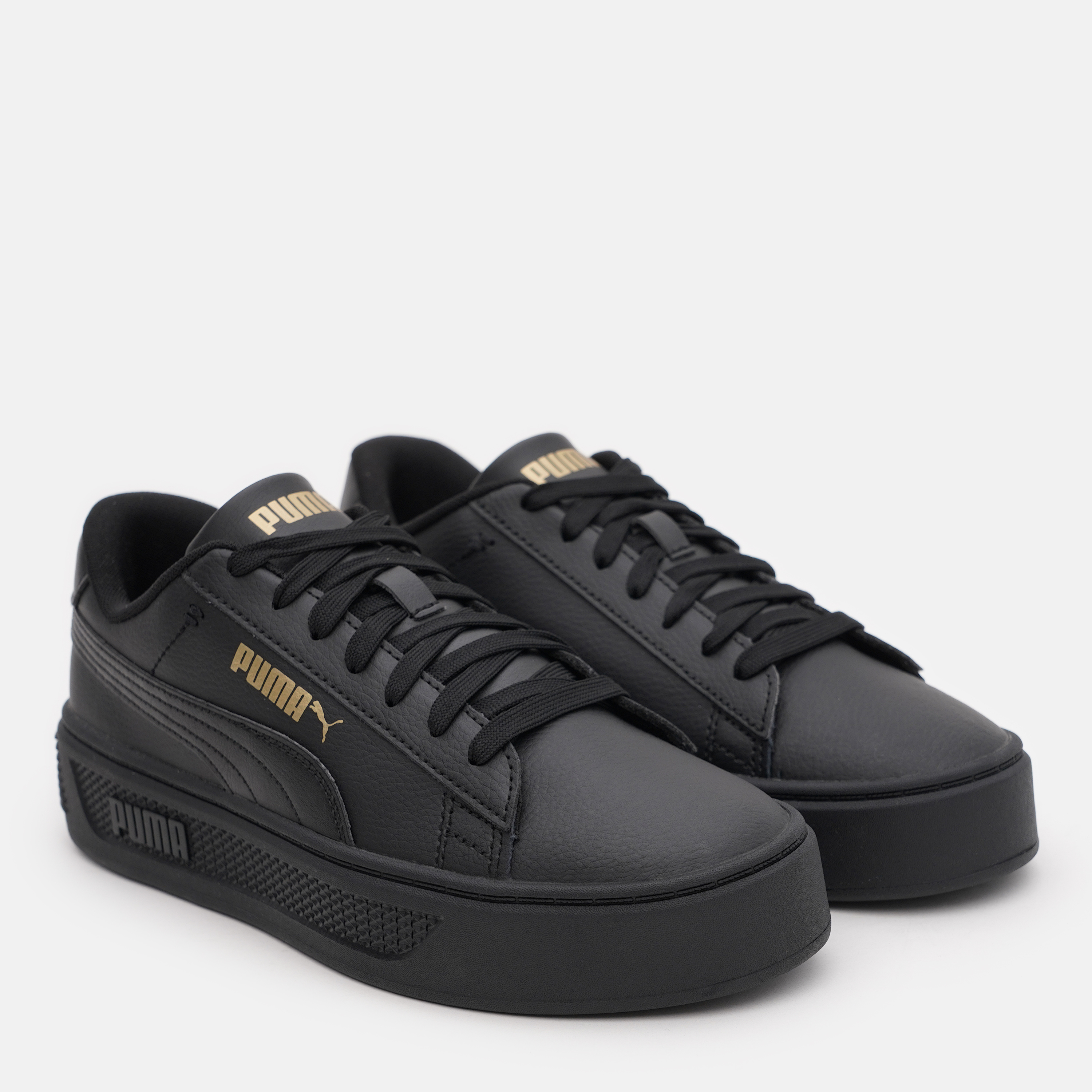 Puma basket shop all black leather