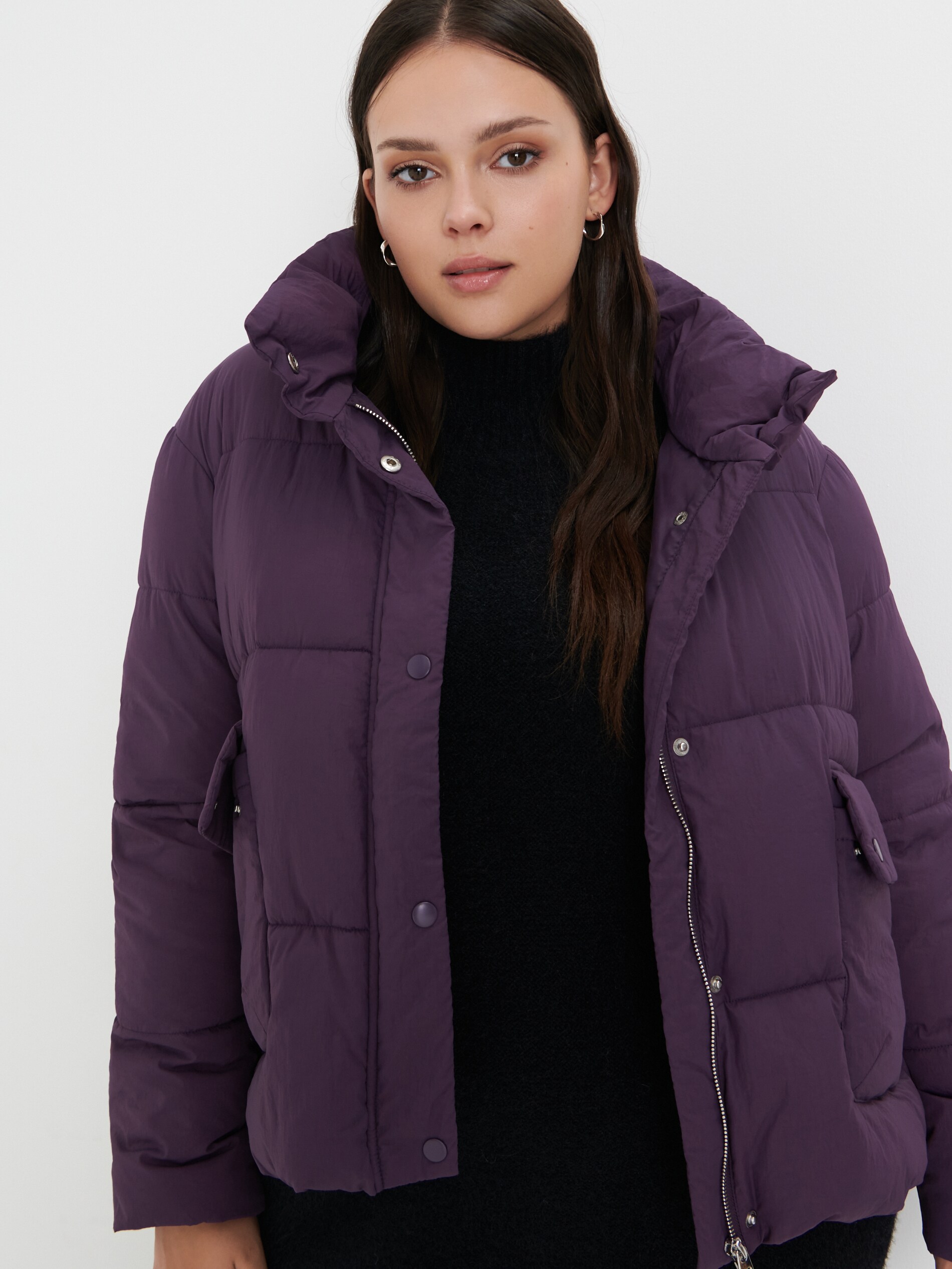 Акція на Куртка зимова жіноча Sinsay 1428F-49X XL Фіолетова від Rozetka