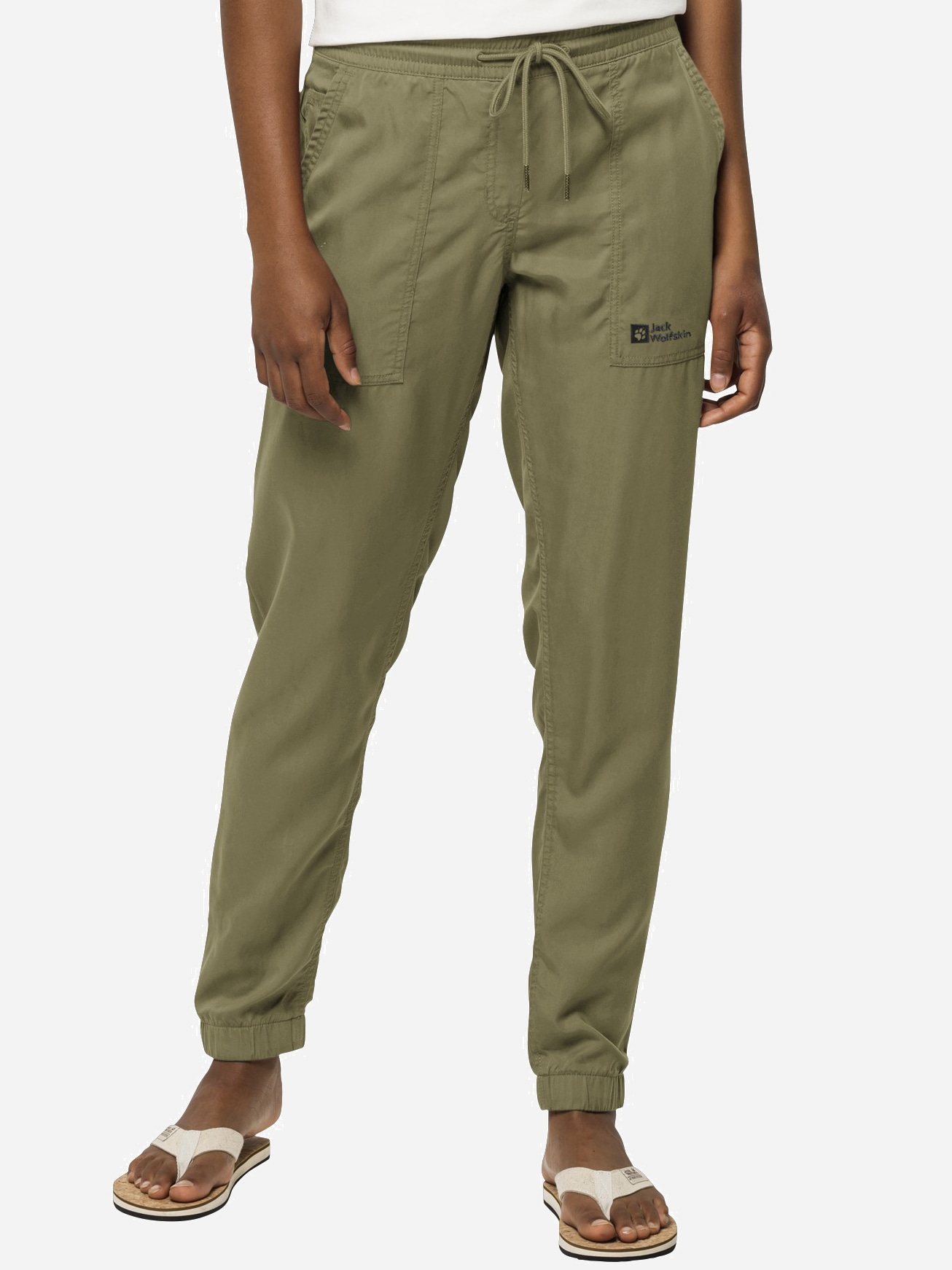 Акція на Штани жіночі Jack Wolfskin Mojave Pants W 1504752-4511 M Хакі від Rozetka