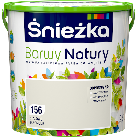 

Матовая латексная краска для интерьеров Sniezka Barwy Natury 156Т Светло-серый СТАЛЬНЫЕ МАГНОЛИИ 2.5л
