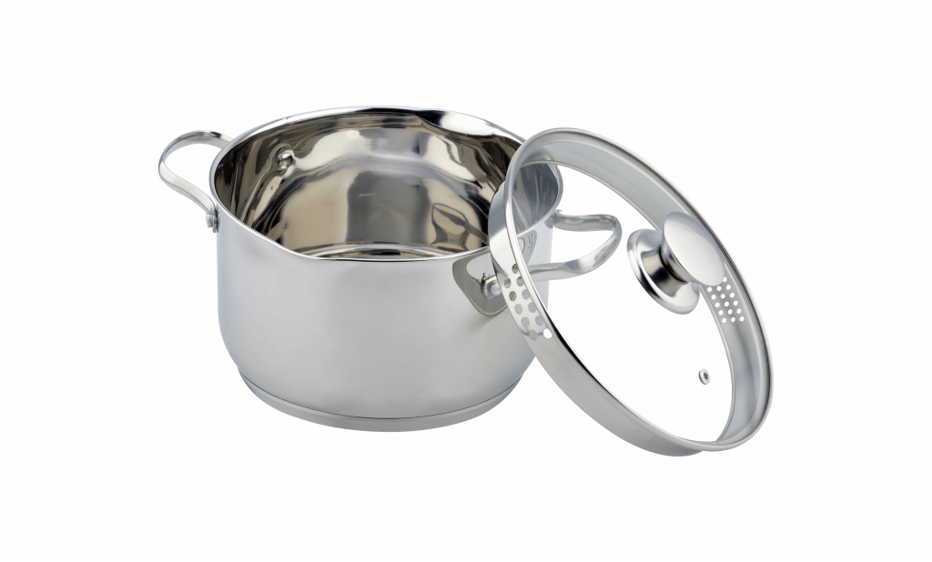 

Кастрюля из нерж. стали со стеклянной крышкой Con Brio CB-1119, 22х13см, 4,8л, ИНДУКЦИЯ (CB-1119)