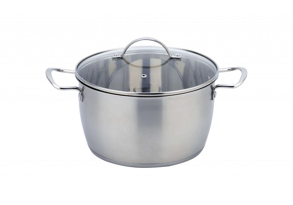

Кастрюля из нерж. стали со стеклянной крышкой Con Brio CB-1115, 3,3л, ИНДУКЦИЯ (CB-1115)