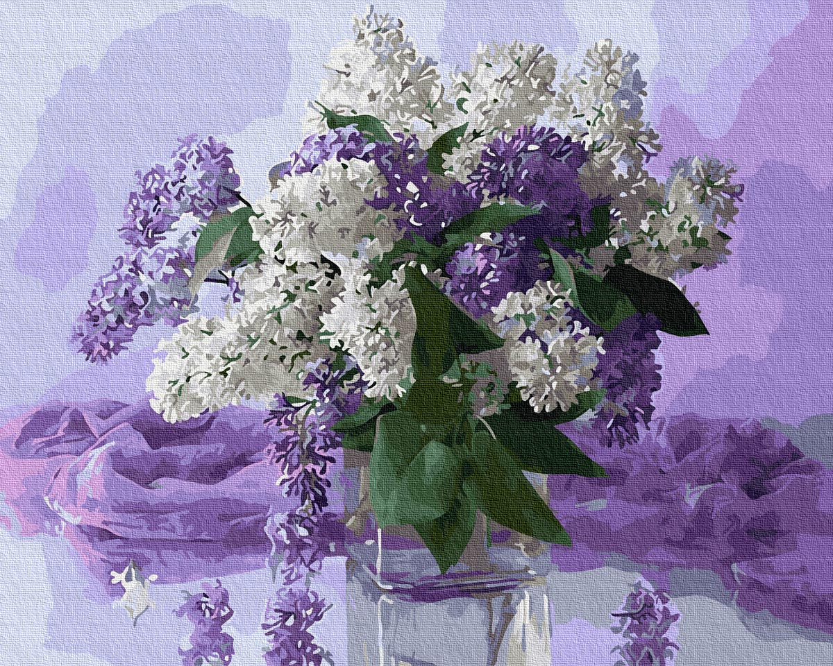 

Картина по Номерам Светлые краски сирени 40х50см RainbowArt GX31204