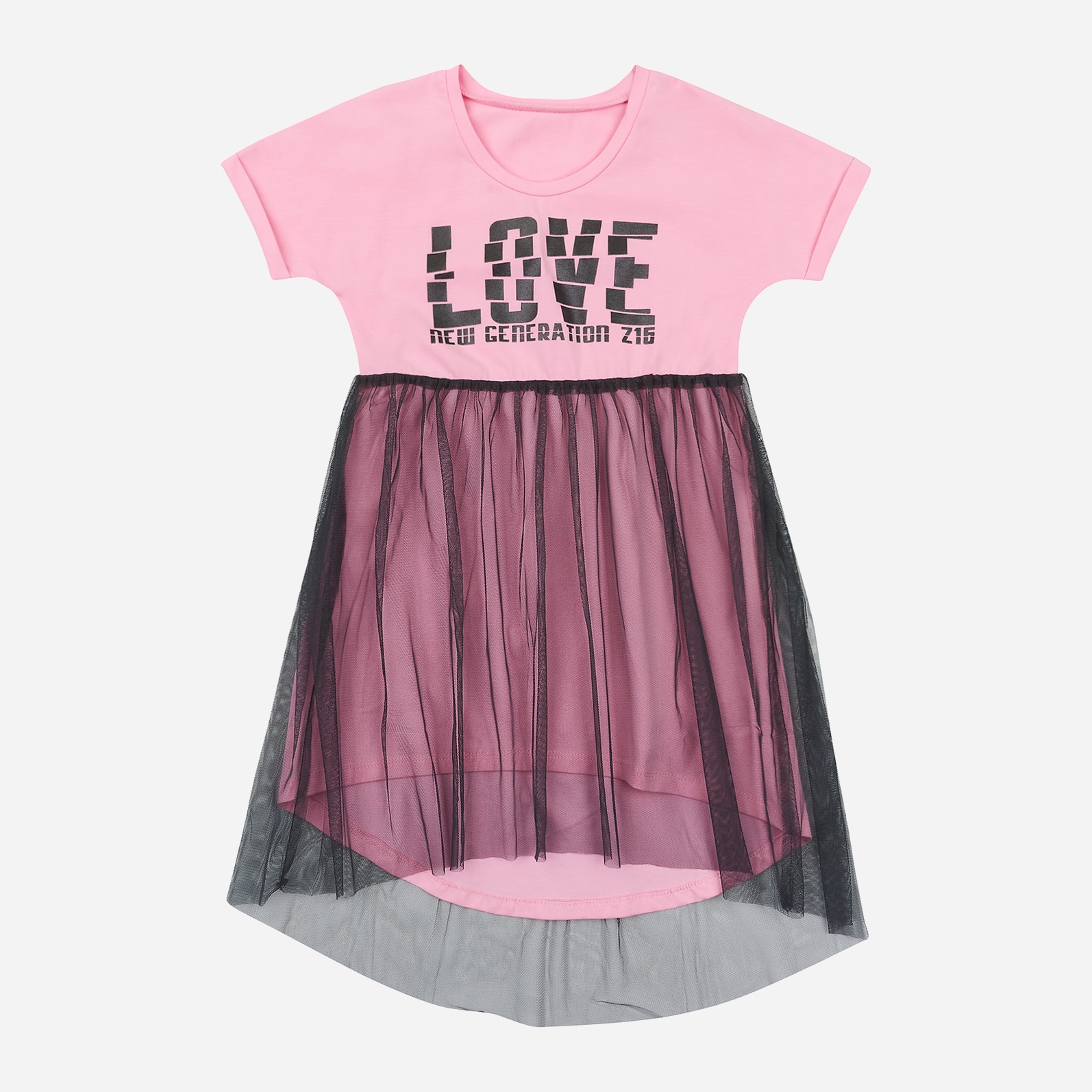 Акція на Дитяча фатинова сукня для дівчинки UA16 15СК114-3 (2-344) 104 см Рожева від Rozetka