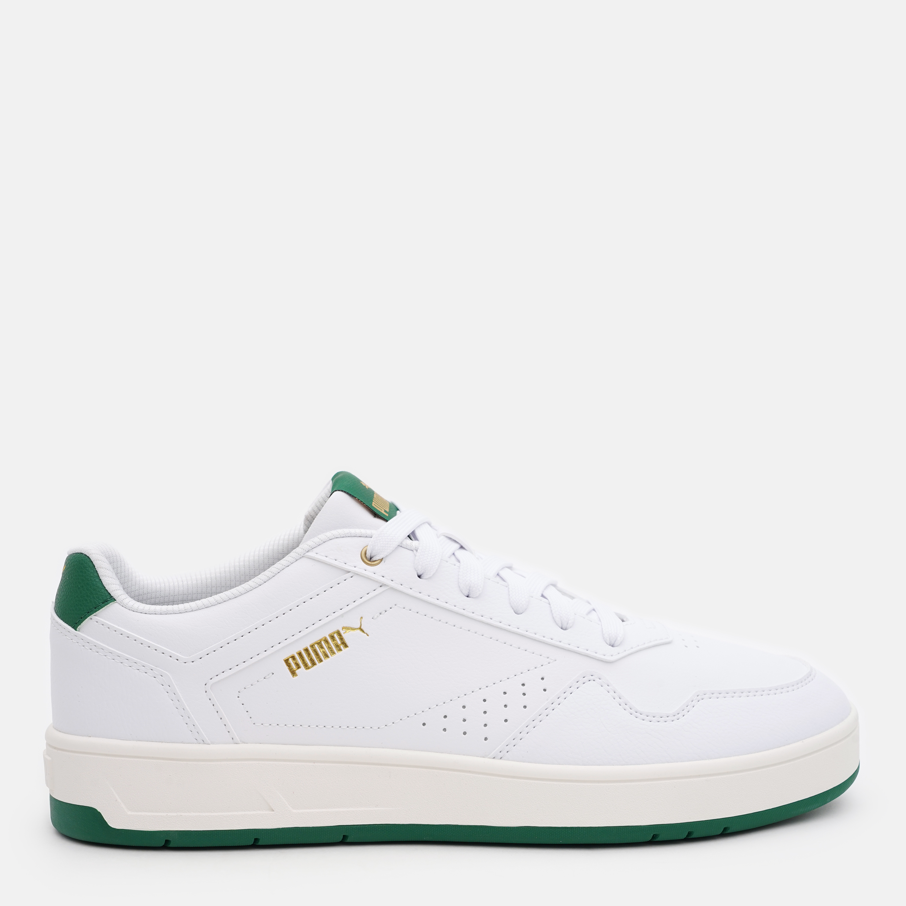 Акція на Чоловічі кеди низькі Puma Court Classic 39501803 47 (12UK) 31 см White-Vine-Gold від Rozetka