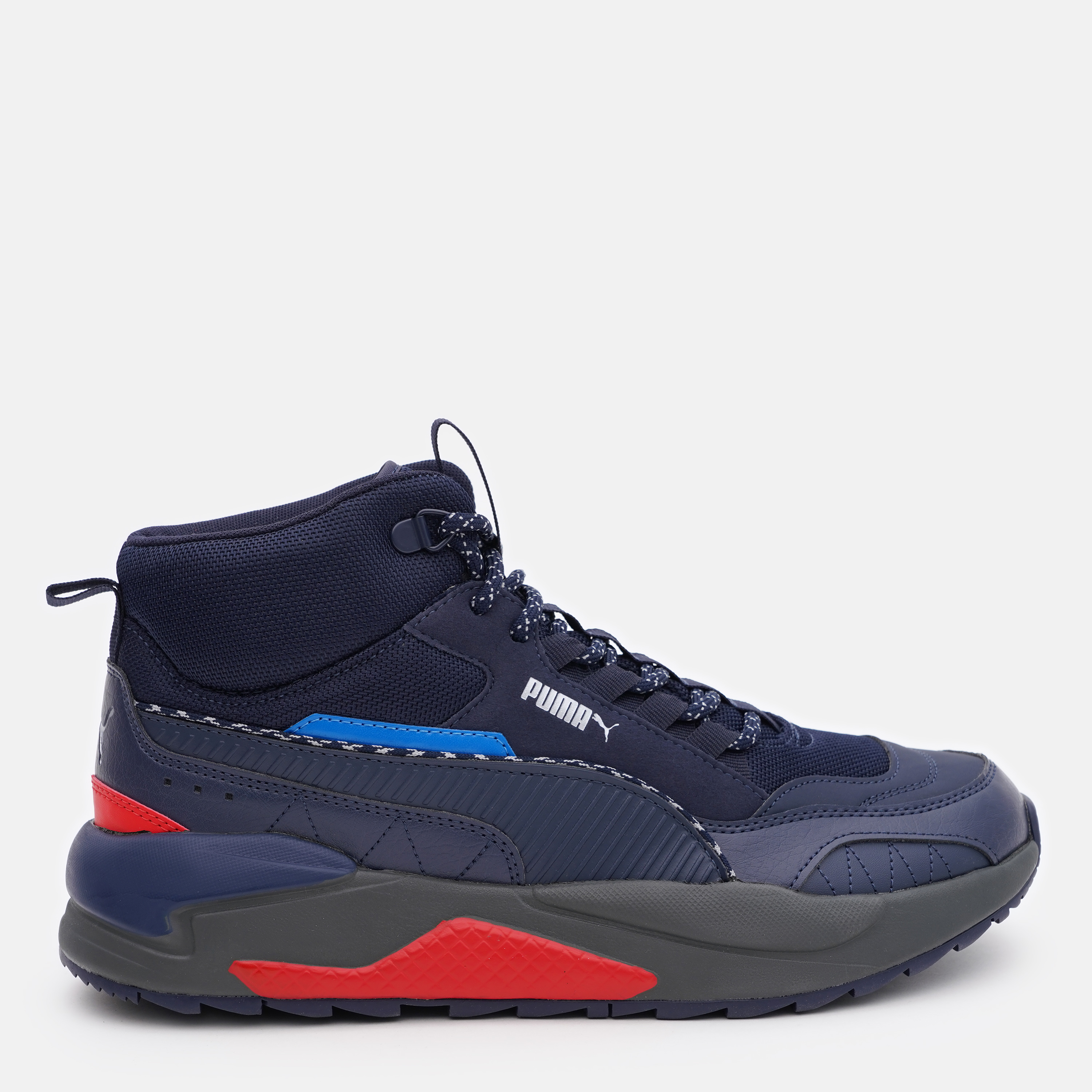 Акція на Чоловічі черевики Puma X-Ray 2 Square Mid WTR 37302004 6UK (39) 25 см Peacoat-Peacoat-Future Blue-High Risk Red-Puma Silver від Rozetka