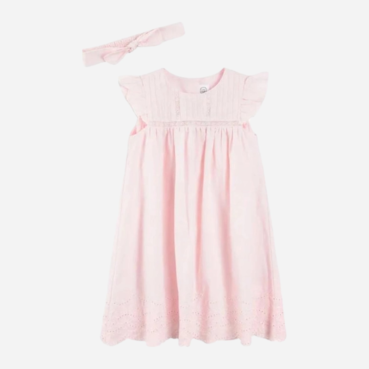 Акція на Дитяча літня сукня + пов\'язка для дівчинки Cool Club CCG2403543-00 68 см Світло-рожева від Rozetka