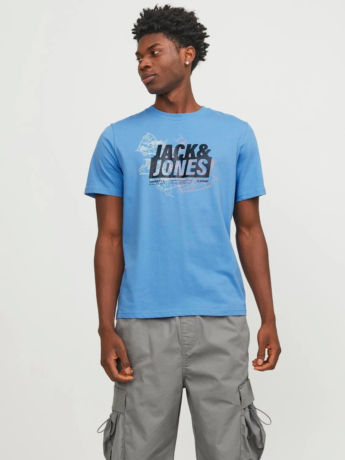 Акція на Футболка бавовняна чоловіча Jack & Jones 12252376-71306 XL Pacific Coast від Rozetka