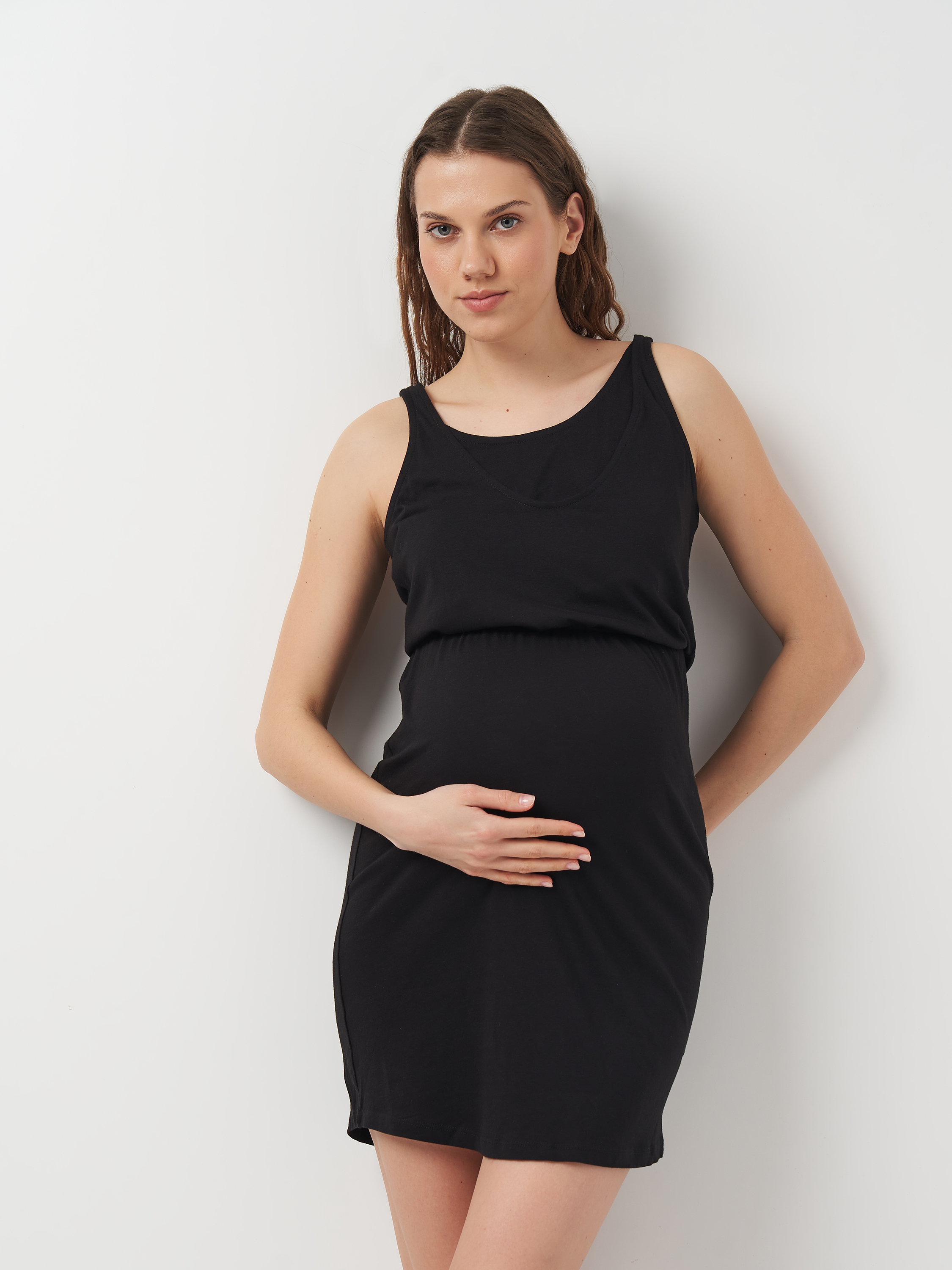 Акція на Сукня для вагітних міді літня жіноча H&M 0772448 XS Чорна від Rozetka