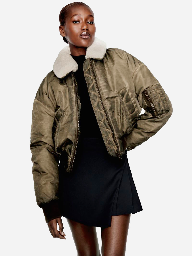 Бомбер женский Zara 946926464 XS Зеленый (1159798723) – в интернет ...