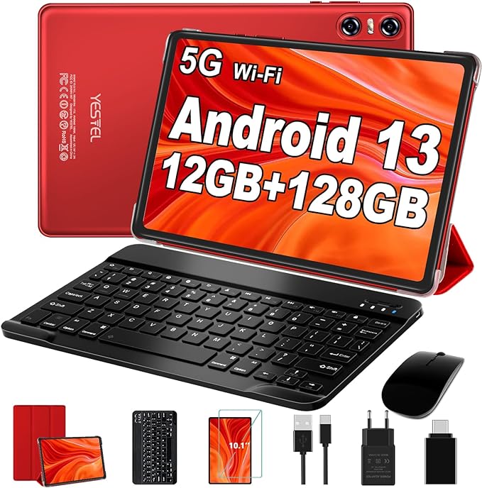 Планшет 10" YESTEL T13 12/128Gb Android 13 4 ядра 6000 mAh Красный ...