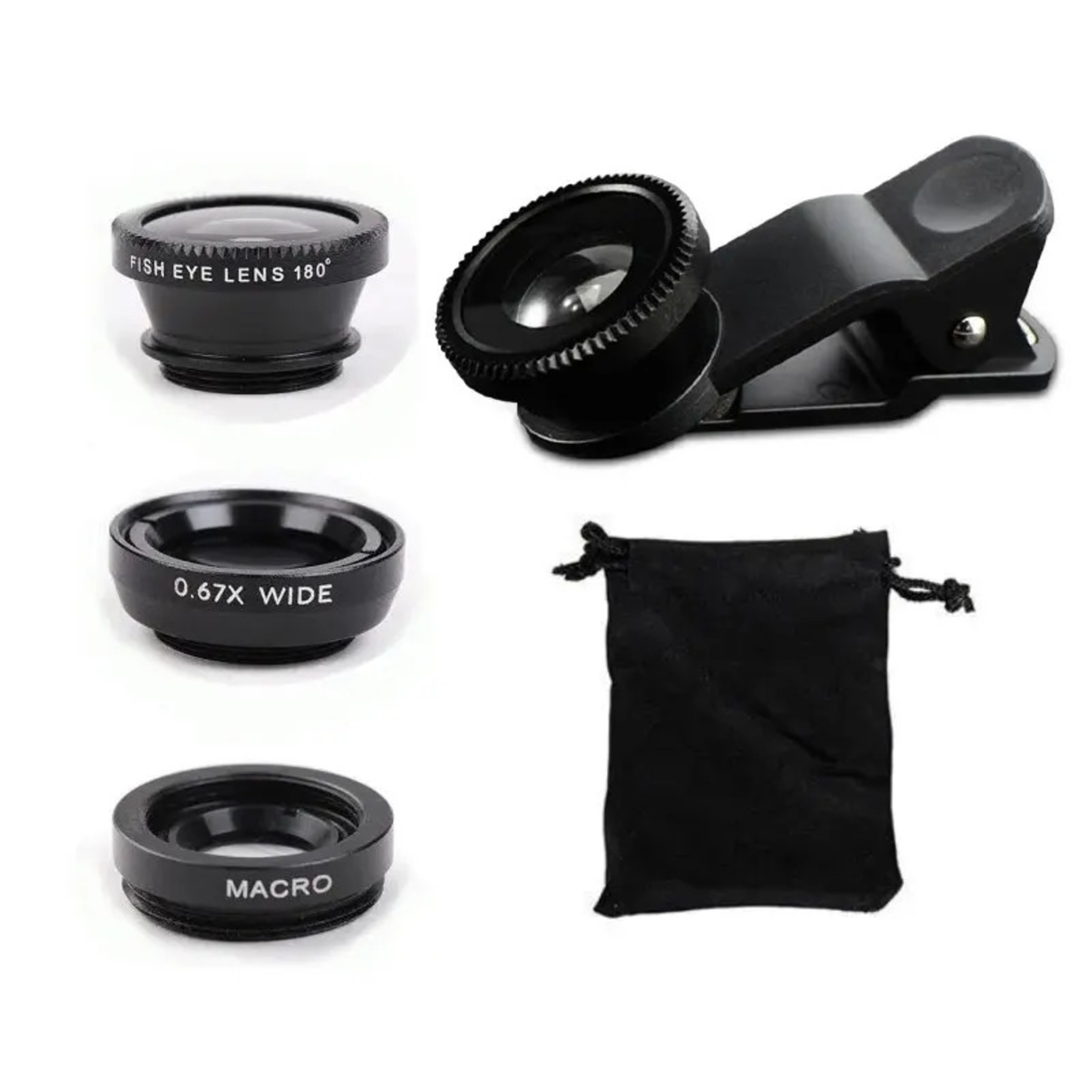 Набор линз для смартфона 3в1 Black Fisheye Wide Macro на прищепке Universal  Clip Lens – фото, отзывы, характеристики в интернет-магазине ROZETKA от  продавца: kostor | Купить в Украине: Киеве, Харькове, Днепре, Одессе,