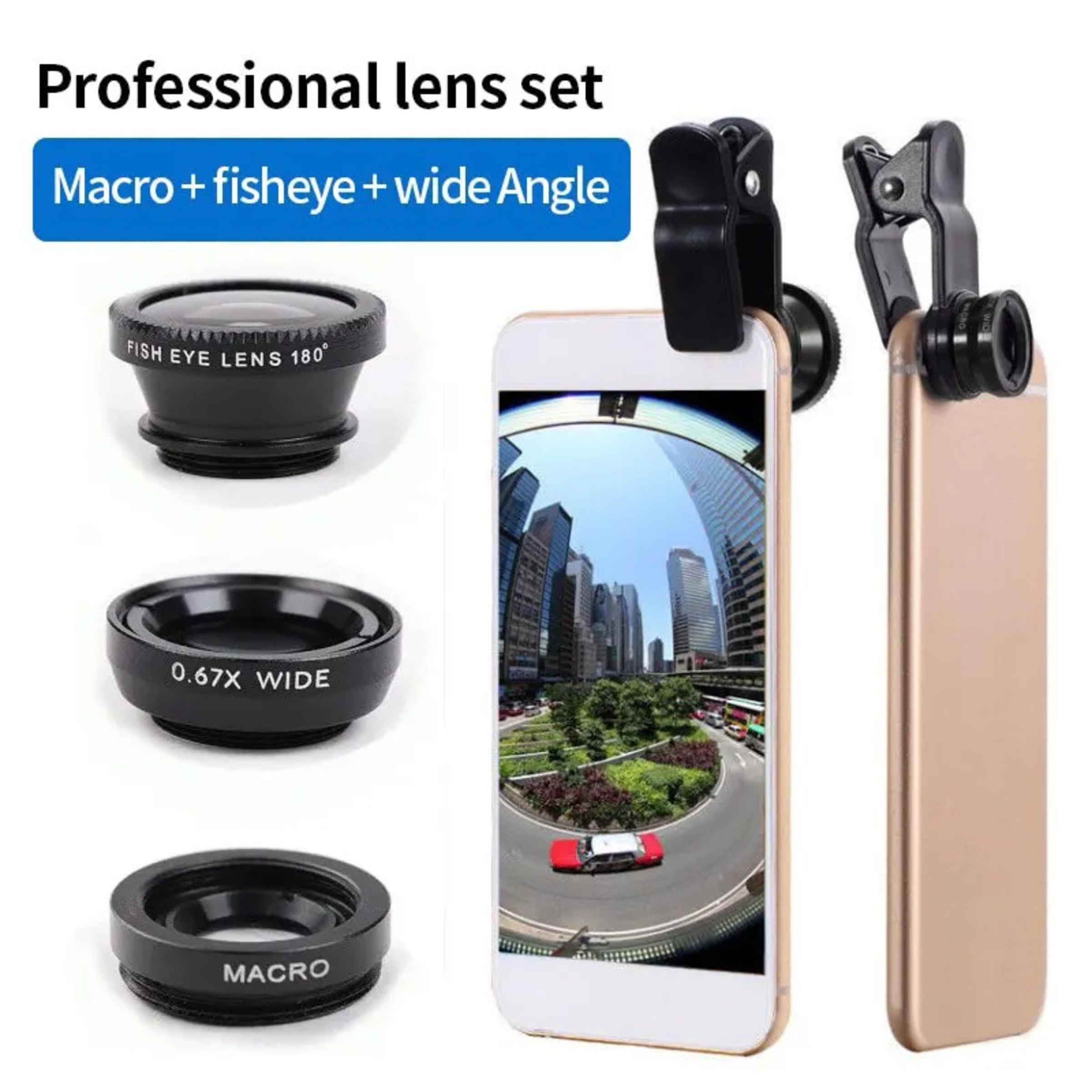 Набор линз для смартфона 3в1 Black Fisheye Wide Macro на прищепке Universal  Clip Lens – фото, отзывы, характеристики в интернет-магазине ROZETKA от  продавца: kostor | Купить в Украине: Киеве, Харькове, Днепре, Одессе,