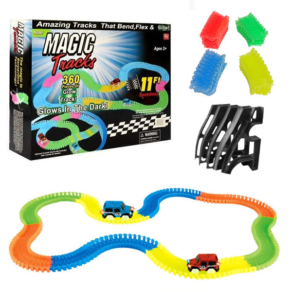 

Детская игрушечная светящаяся дорога Magic Tracks на 360 деталей гоночная трасса трек (MT11)