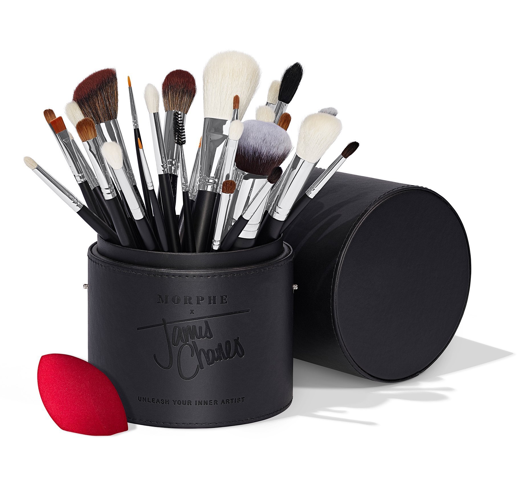 Набор кистей для макияжа Morphe X James Charles Sister Collection 34 Piece  Brush Set w/ Sponge and Tub и спонж в тубусе (33 кисти и 1 спонж) от  продавца: import – в