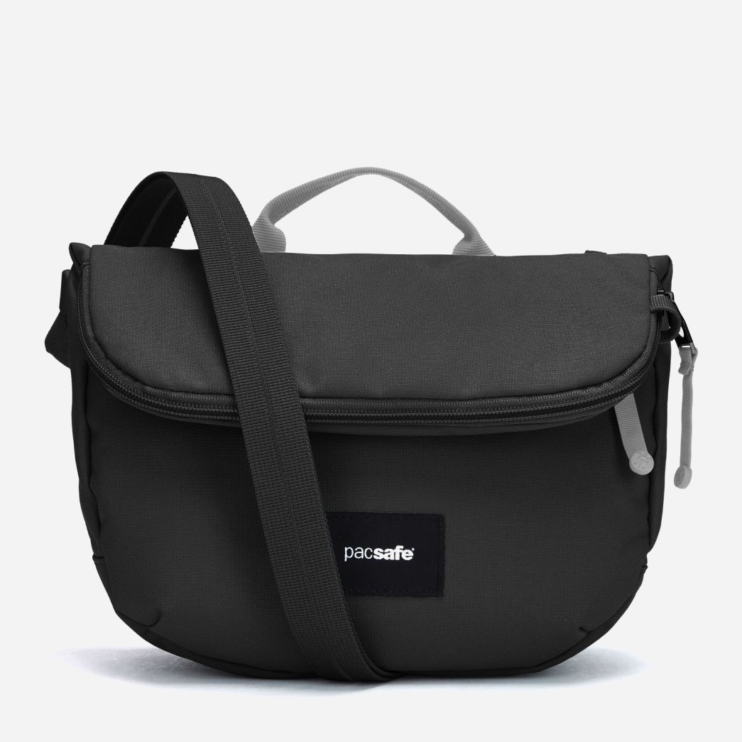 Акція на Сумка кросс-боді через плече жіноча тканинна маленька Pacsafe GO Saddle Crossbody 35140130 Чорна від Rozetka