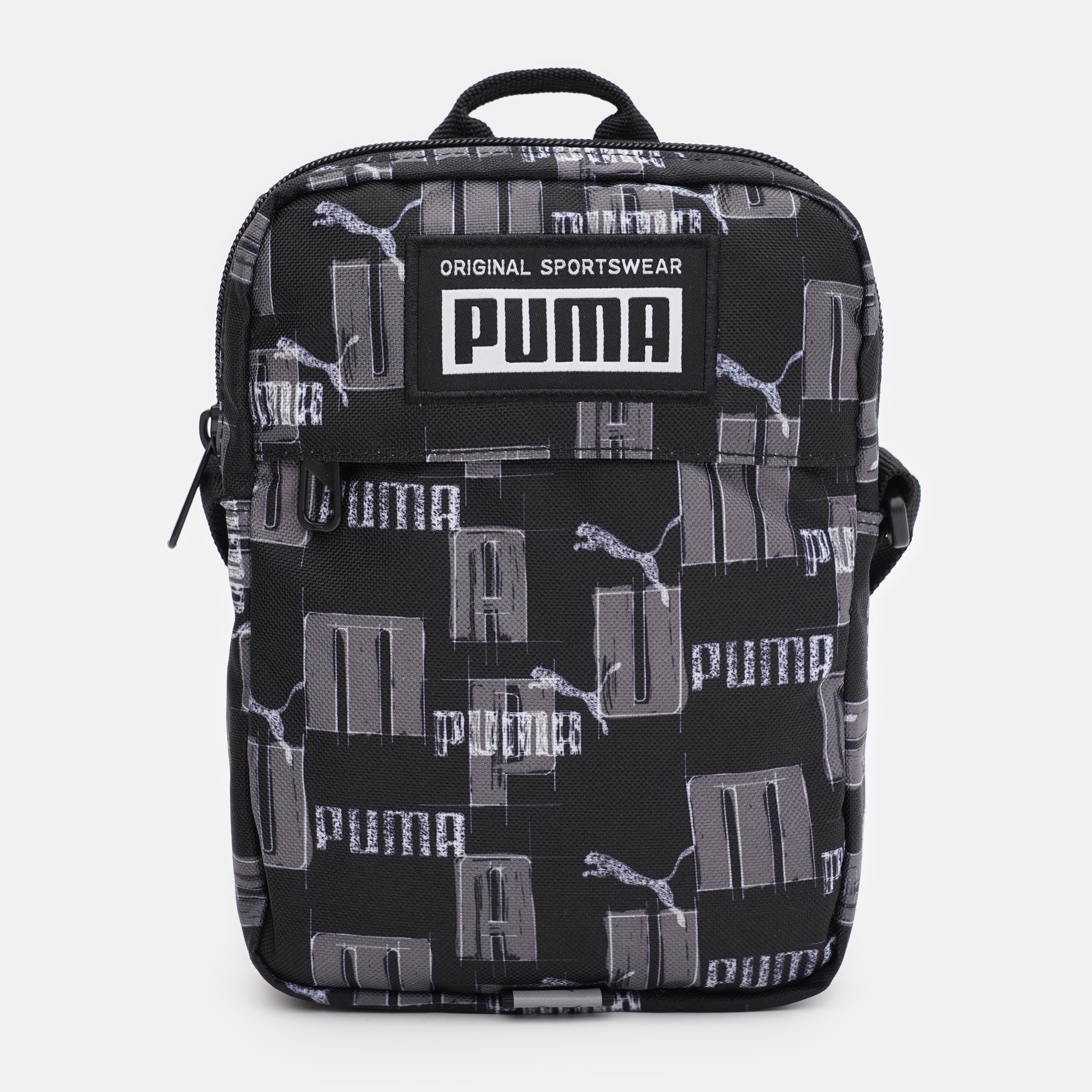Акція на Спортивна сумка планшет через плече тканинна маленька Puma 07913519 X Black-Logo AOP від Rozetka