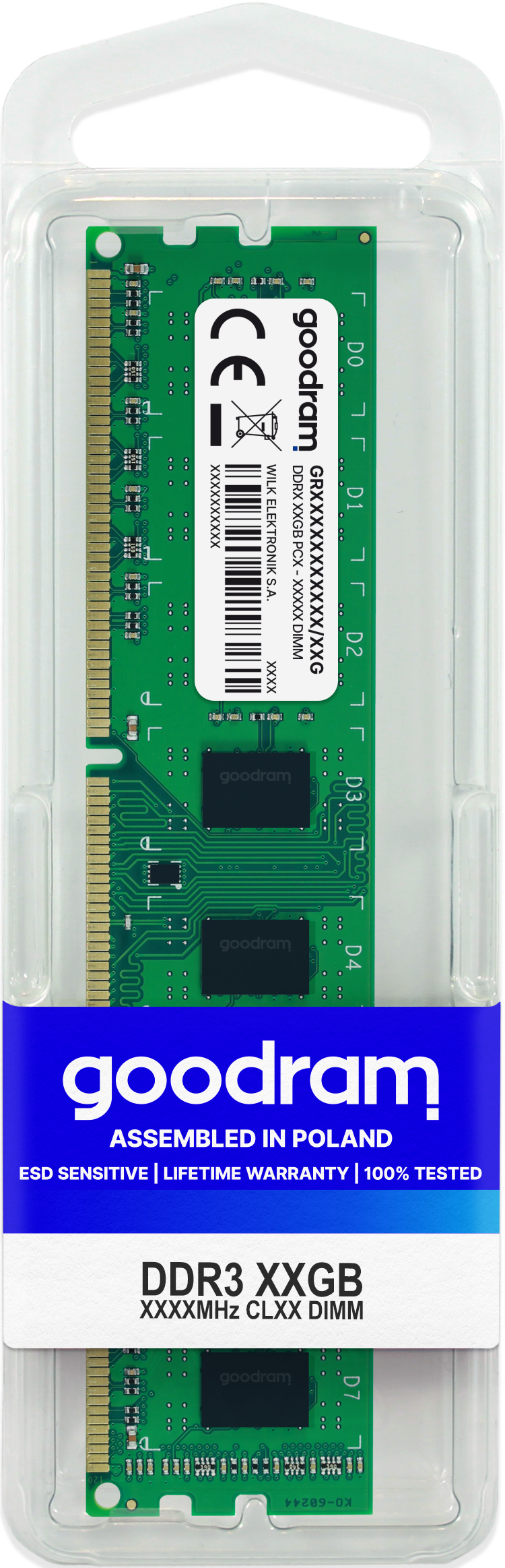 Оперативна памʼять Goodram DDR3-1600 8192MB PC3-12800