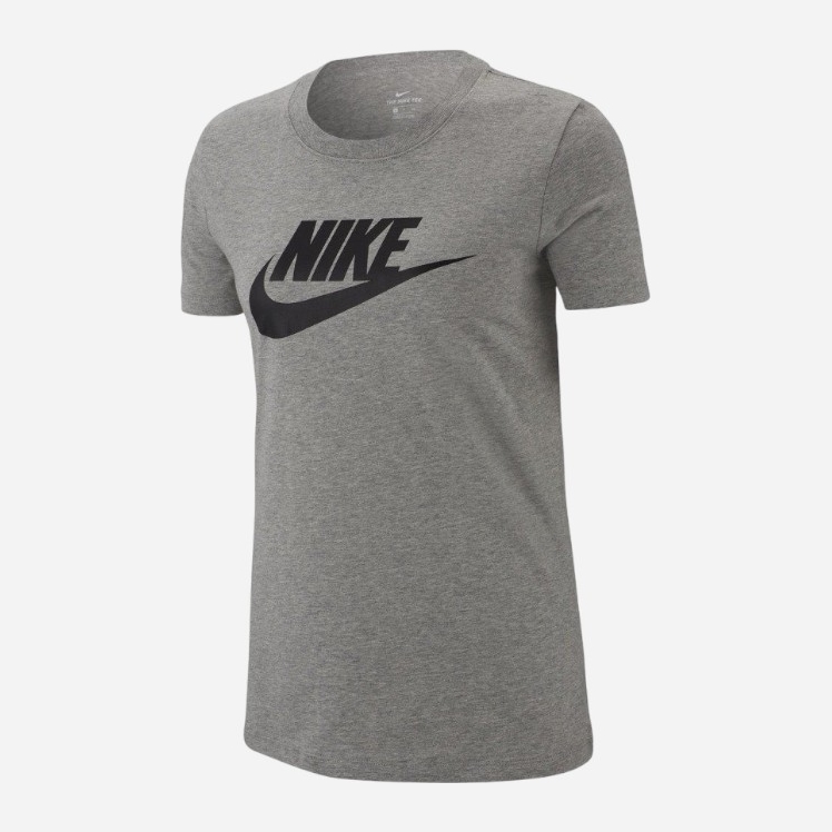 Акція на Футболка жіноча Nike Tee Essential ICon Futur BV6169-063 L Сіра від Rozetka