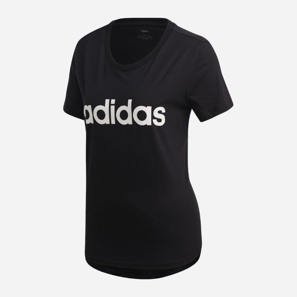Акція на Футболка жіноча Adidas W E Lin Slim T Dp2361 S Чорна від Rozetka