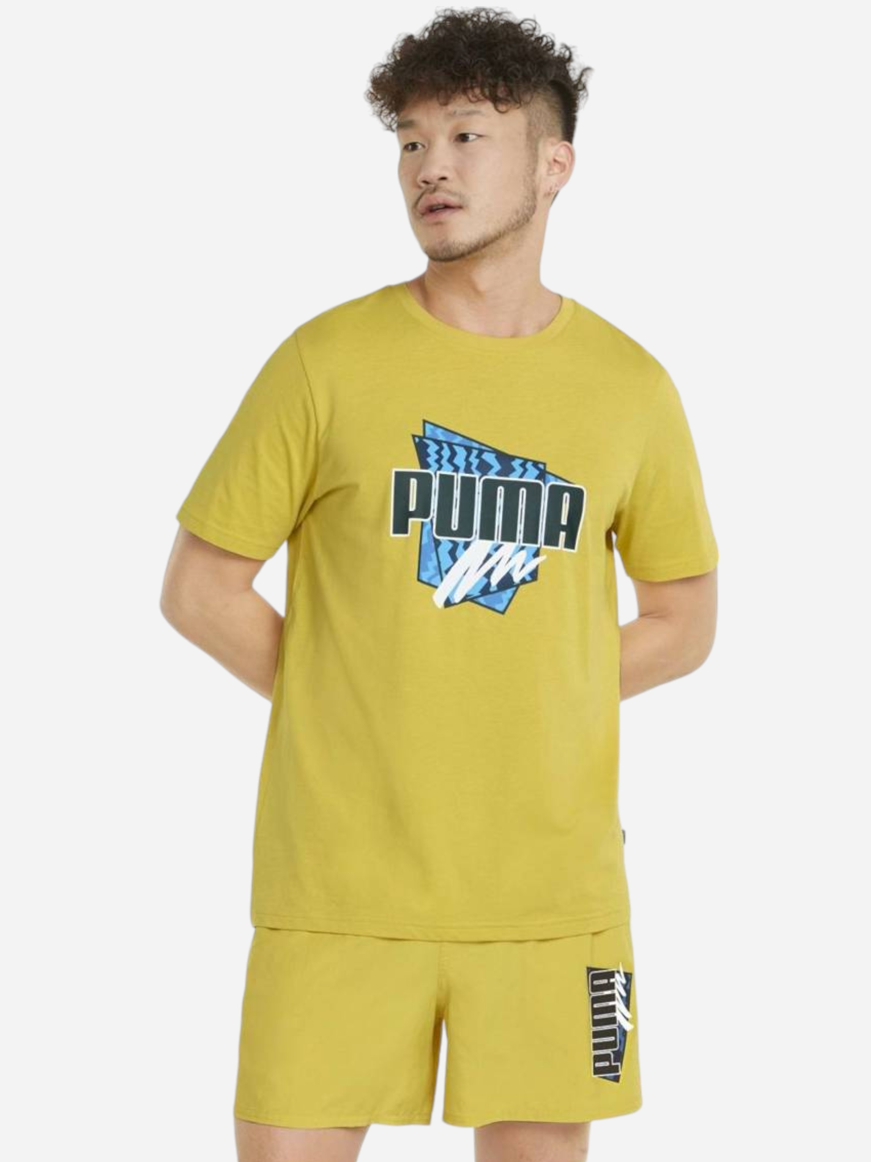 Акція на Футболка чоловіча Puma Summer Graphic Tee 848576-31 M Жовта від Rozetka