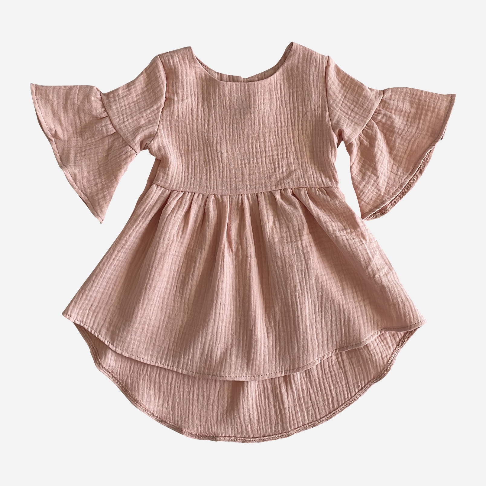 Акція на Дитяче літнє муслінове плаття для дівчинки Minikin Bon Voyage 22391486 86 см Персикове від Rozetka