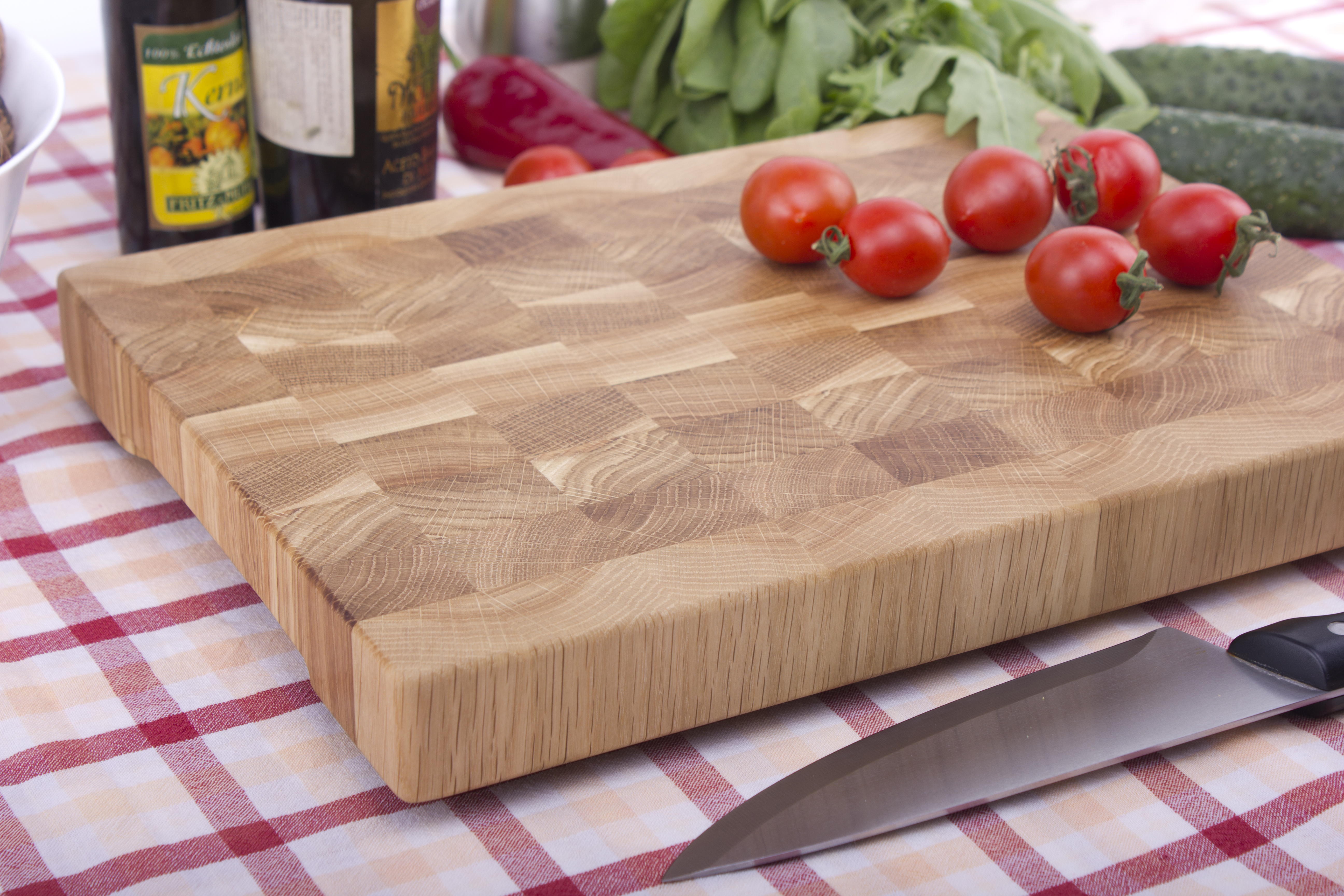 

Торцевая разделочная доска 35х25х3см LineWood из дуба 0044