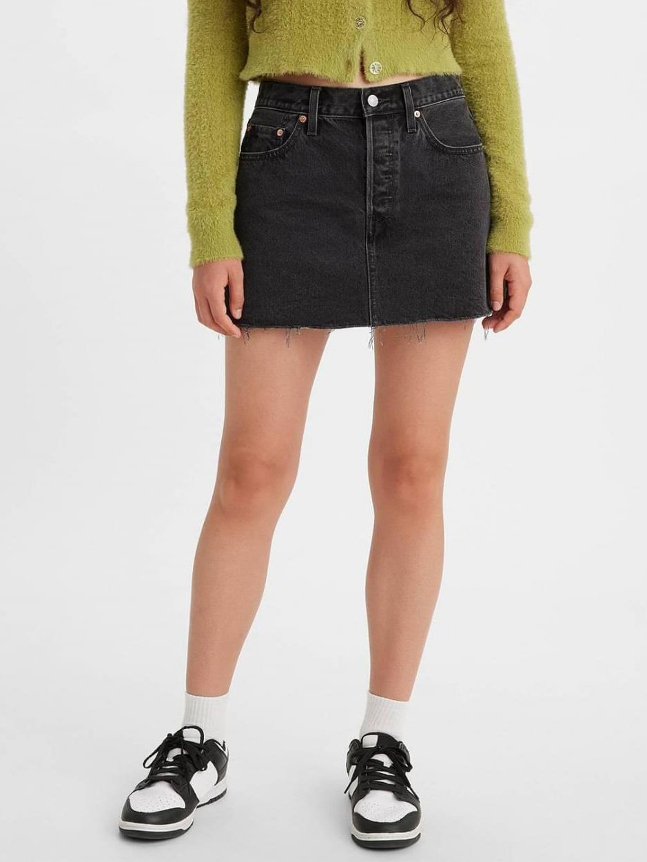 Акція на Спідниця джинсова міні літня пряма жіноча Levi's Icon Skirt A4694-0000 29 Theres A Storm Comi від Rozetka