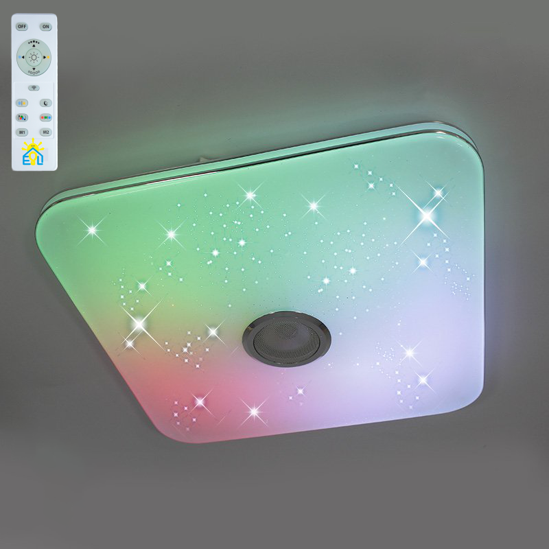 Управляемая МУЗЫКАЛЬНАЯ светодиодная люстра MUSIC RGB 40W S ...