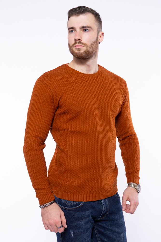 

Свитер однотонный Time of Style 192P6031  Кирпичный, Свитер однотонный Time of Style 192P6031 M Кирпичный