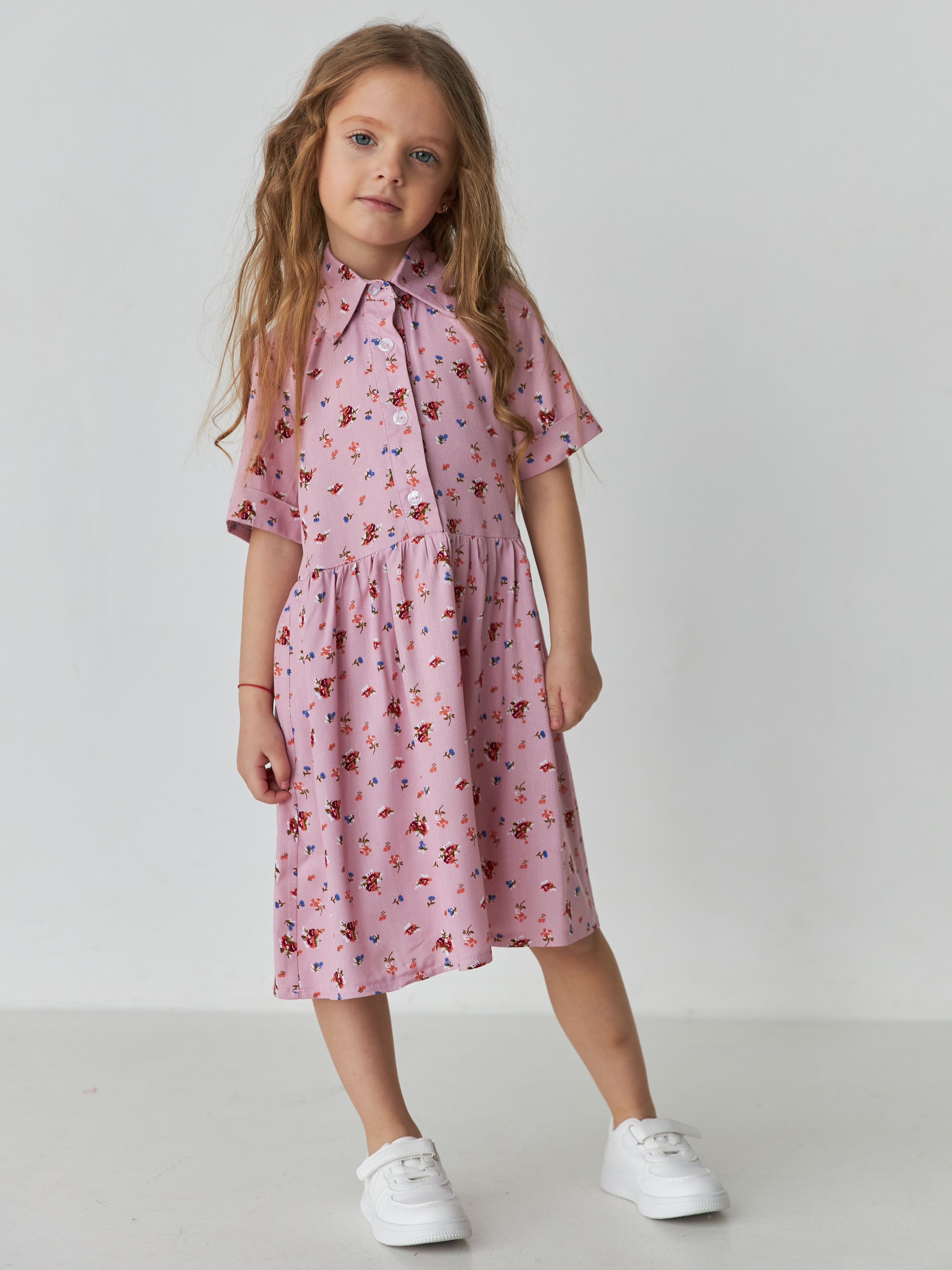 Акція на Дитяче літнє лляне плаття для дівчинки Tair kids ПЛ780 116 см Рожеве від Rozetka