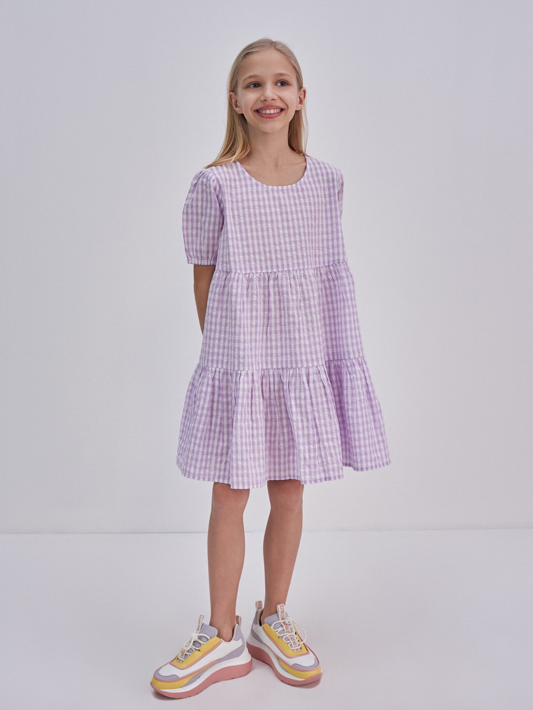 Акція на Дитяча сукня для дівчинки Big Star Amelia 134 см Фіолетова від Rozetka