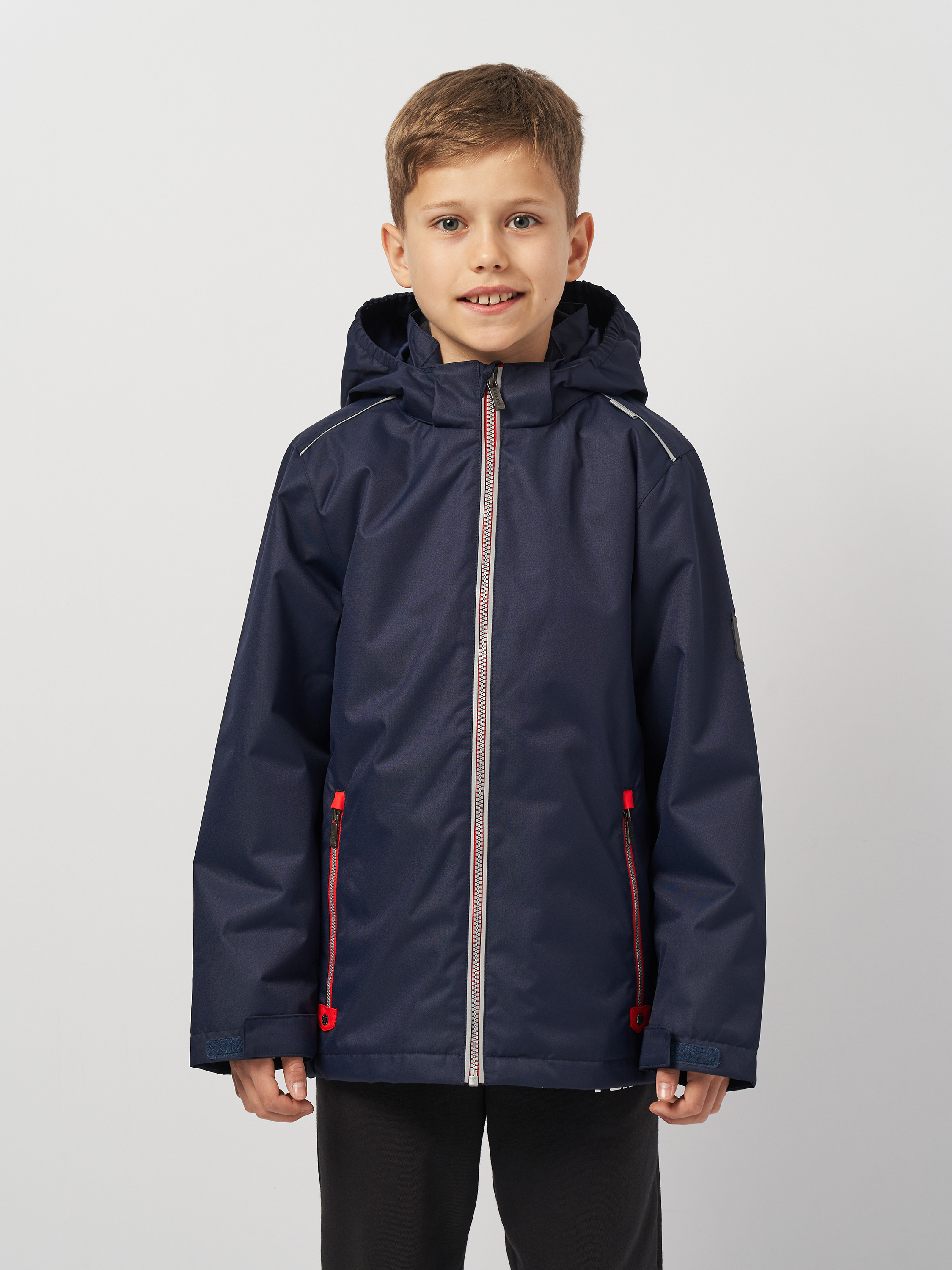Акція на Дитяча довга демісезонна куртка для хлопчика Huppa Terrel 18150004-00286 134 см Темно-синя від Rozetka