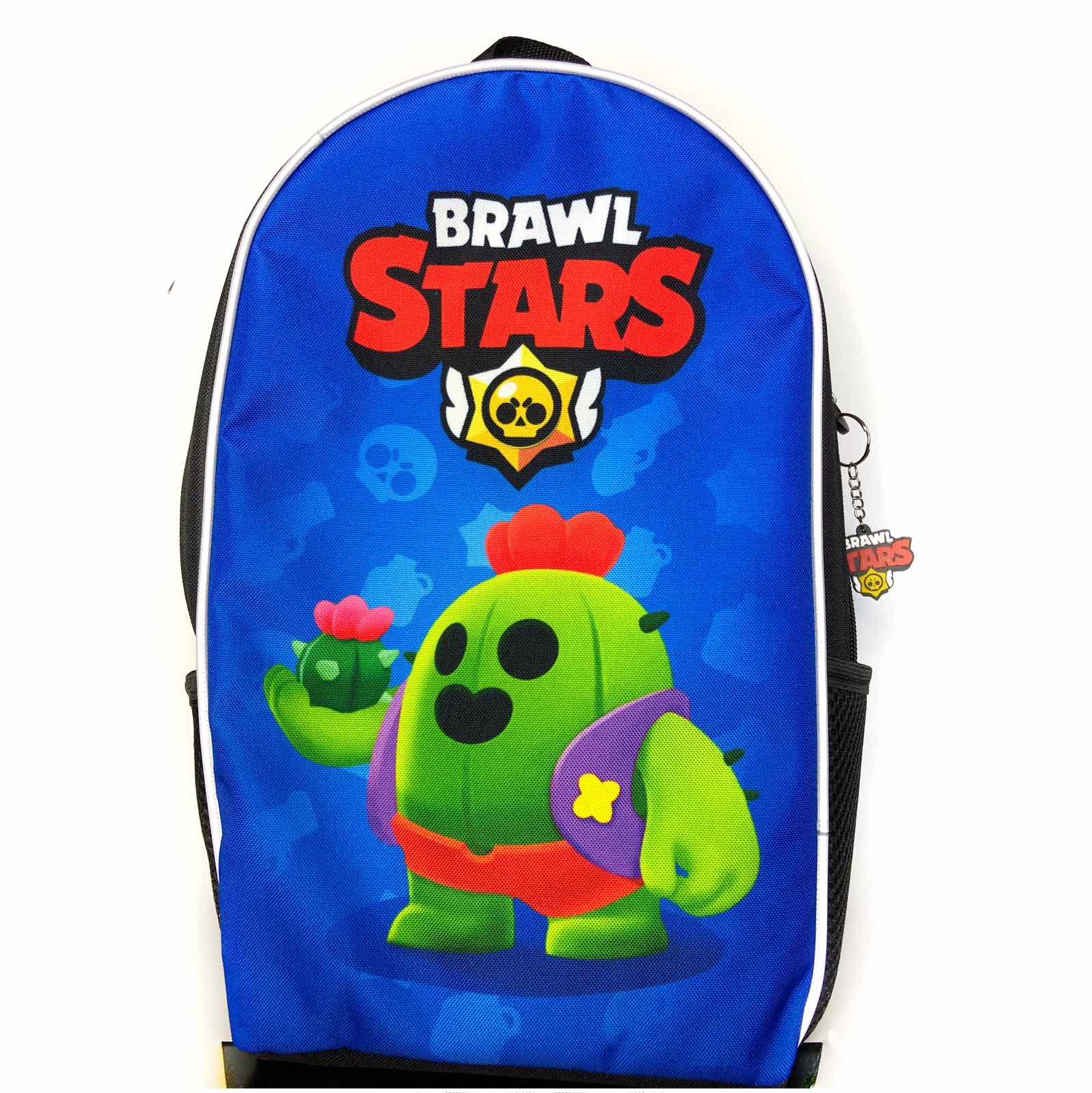 

Бравл Старс рюкзак с брелоком герой Спайк Brawl stars синего цвета (112404)