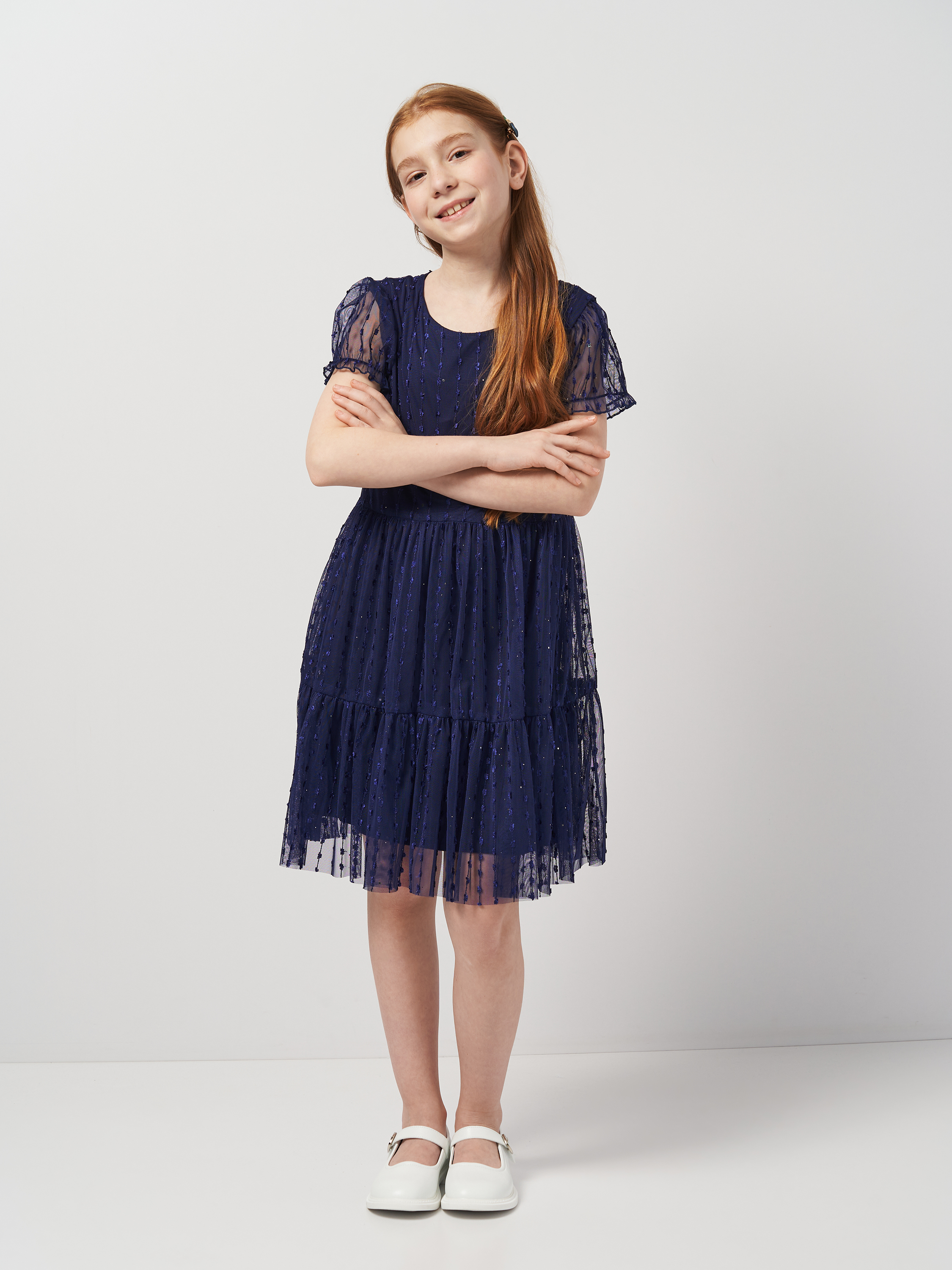 Акція на Дитяче літнє плаття для дівчинки Minoti 18PARTY 45 40226TEN 128-134 см Синє від Rozetka