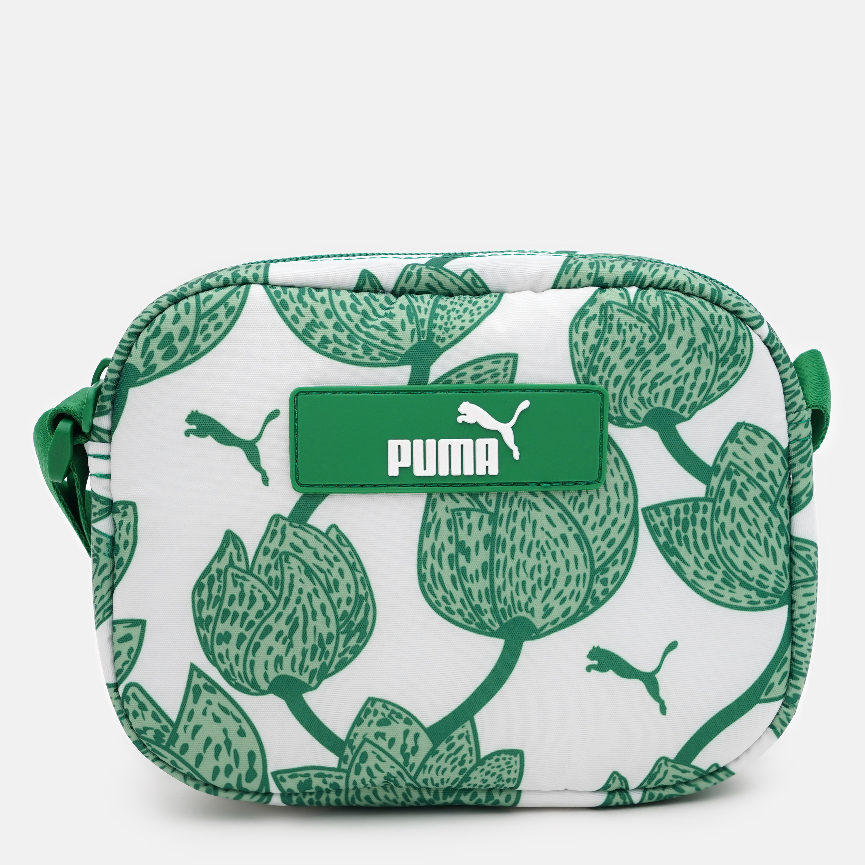 Акція на Спортивна сумка крос-боді через плече жіноча тканинна маленька Puma 07985605 X Archive Green-Blossom AOP від Rozetka