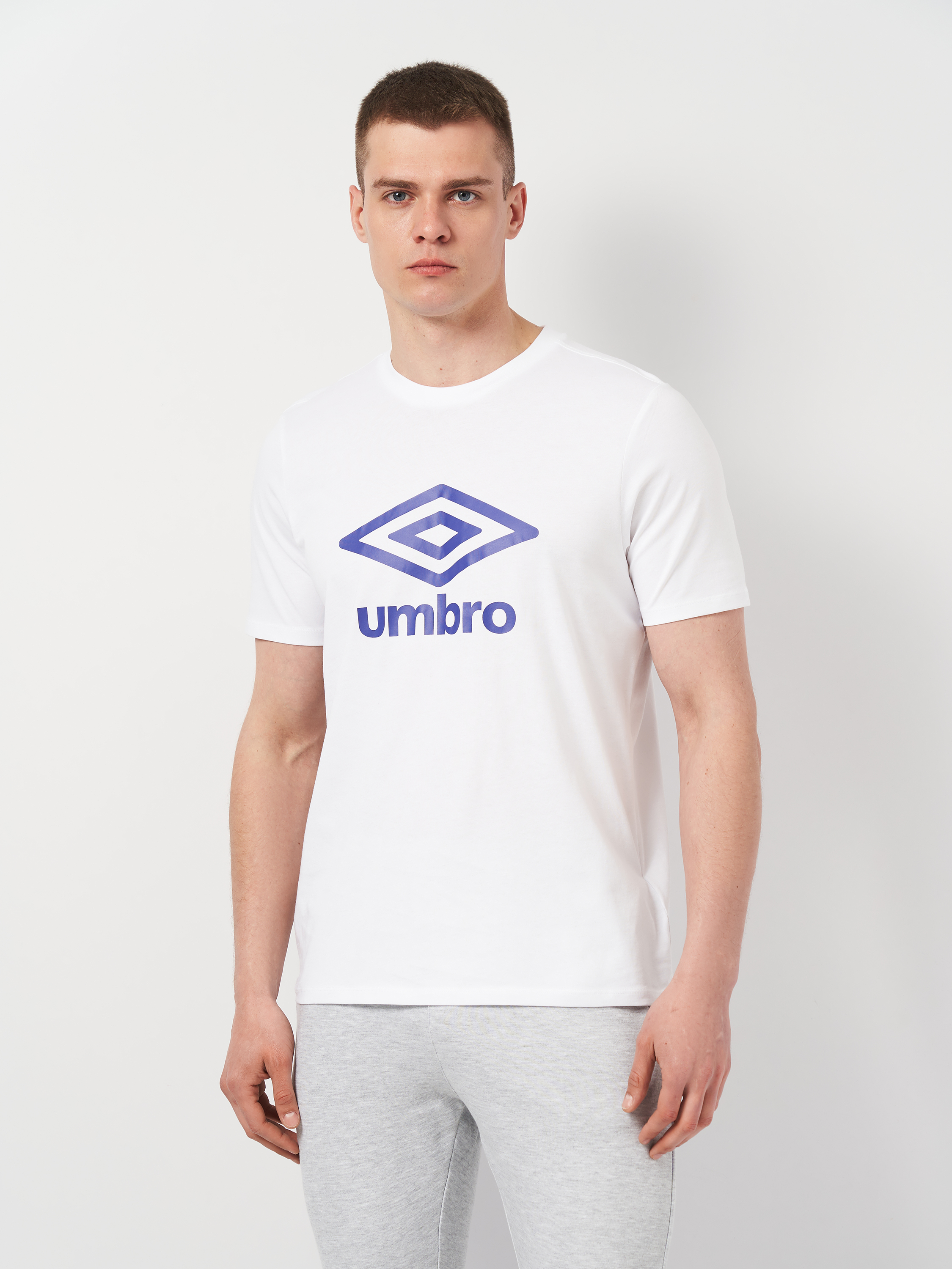 Акція на Футболка бавовняна чоловіча Umbro Large Logo Tee 66413U-13V M Біла від Rozetka