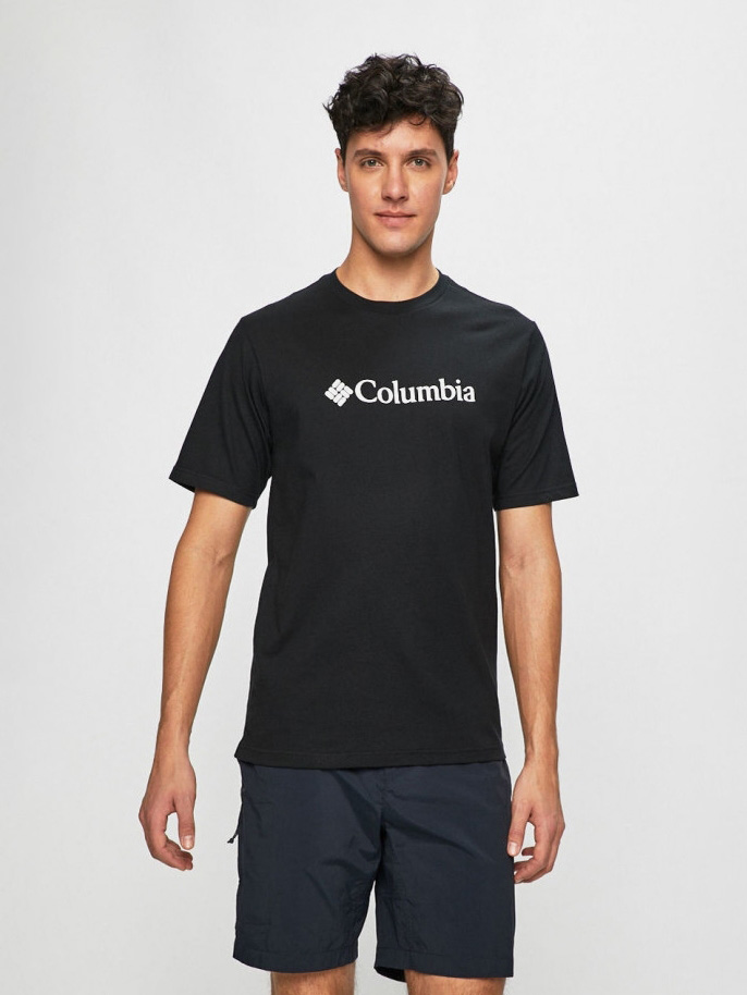 Акція на Футболка бавовняна чоловіча Columbia CSC Basic Logo Short Sleeve 1680051-010 S Чорна від Rozetka