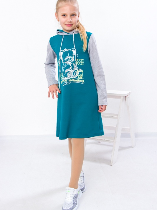 Акція на Дитяча сукня для дівчинки Носи своє 6182-057-33 110 см Морська хвиля (Bear) (p-10201-108911) від Rozetka