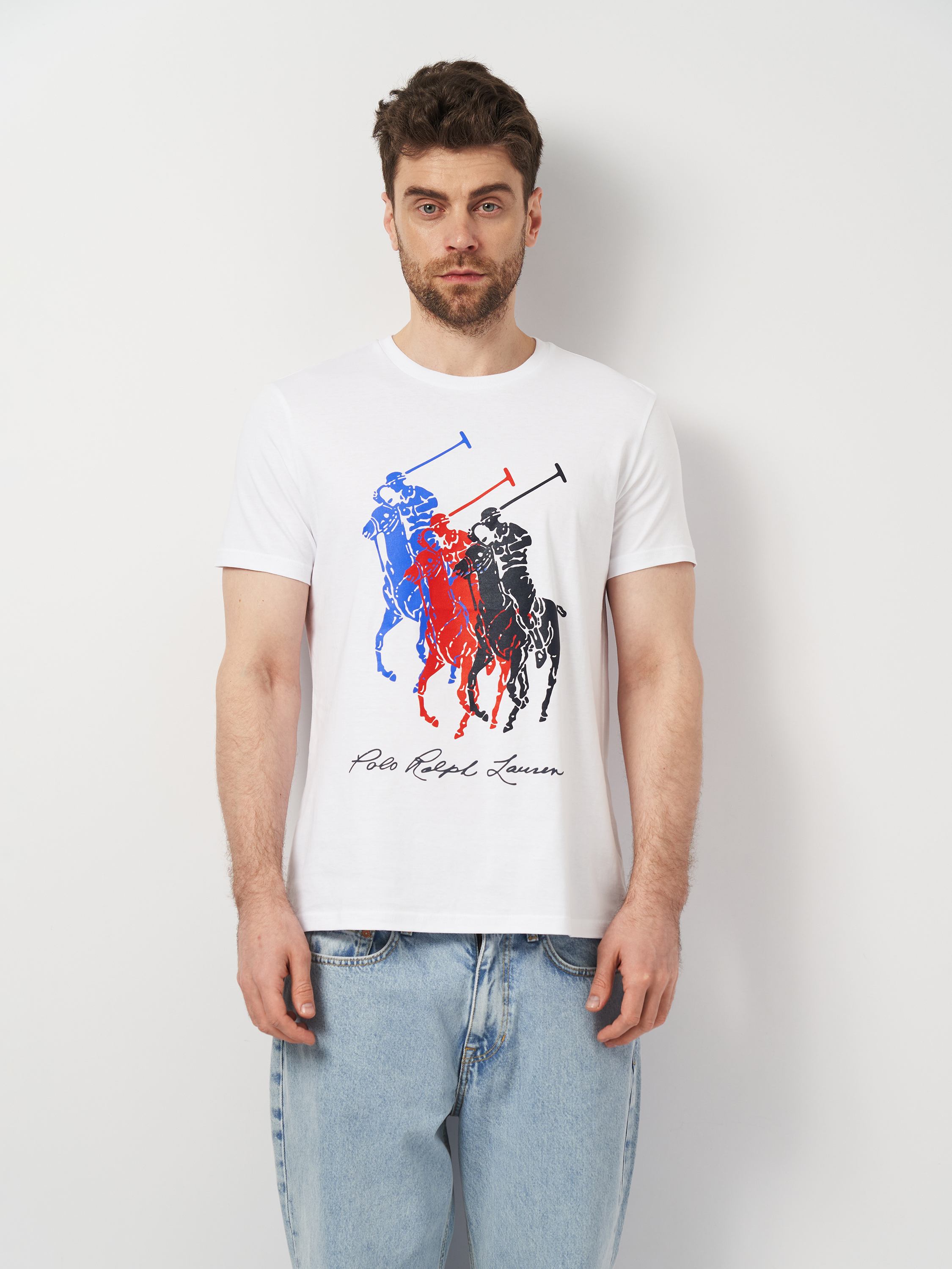 Акція на Футболка чоловіча Polo Ralph Lauren 11307.2 XL (50) Біла від Rozetka