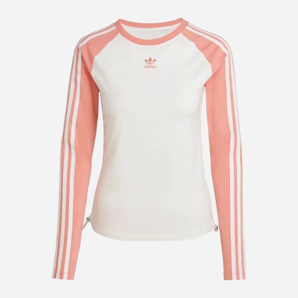Акція на Лонгслів довгий жіночий Adidas Slim Fit IY0781 M Білий/Рожевий від Rozetka