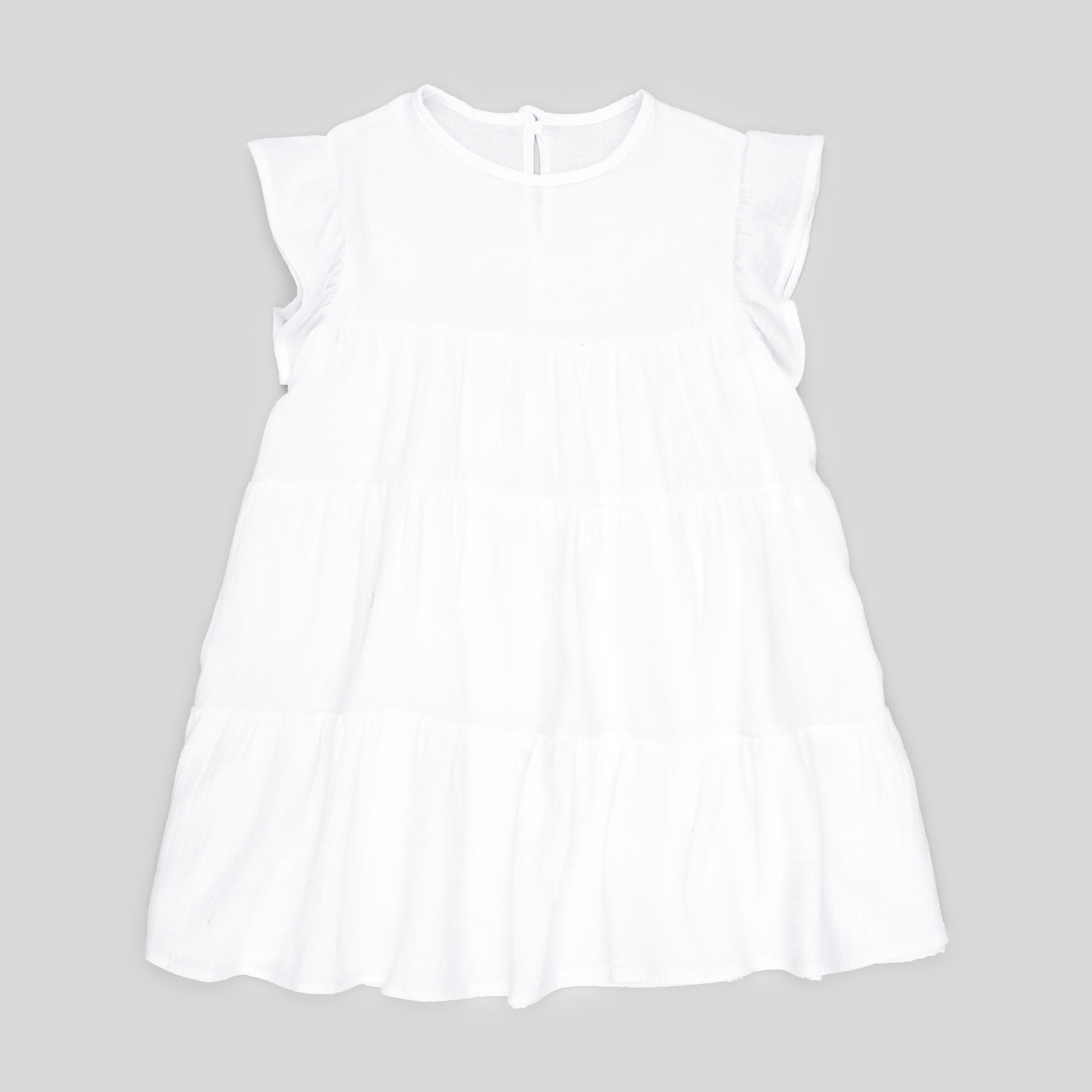 Акція на Дитяча літня муслінова сукня для дівчинки Tair kids СФ849 128 см Біла від Rozetka