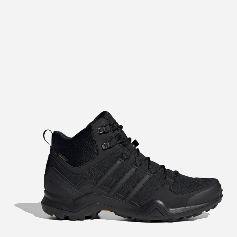 Акція на Чоловічі черевики для треккінгу з Gore-Tex Adidas Terrex Swift R2 Mid IF7636 43.5 Чорні від Rozetka