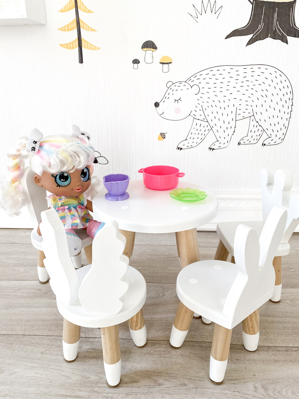 

Мебель для кукол 5 шт белый KR105