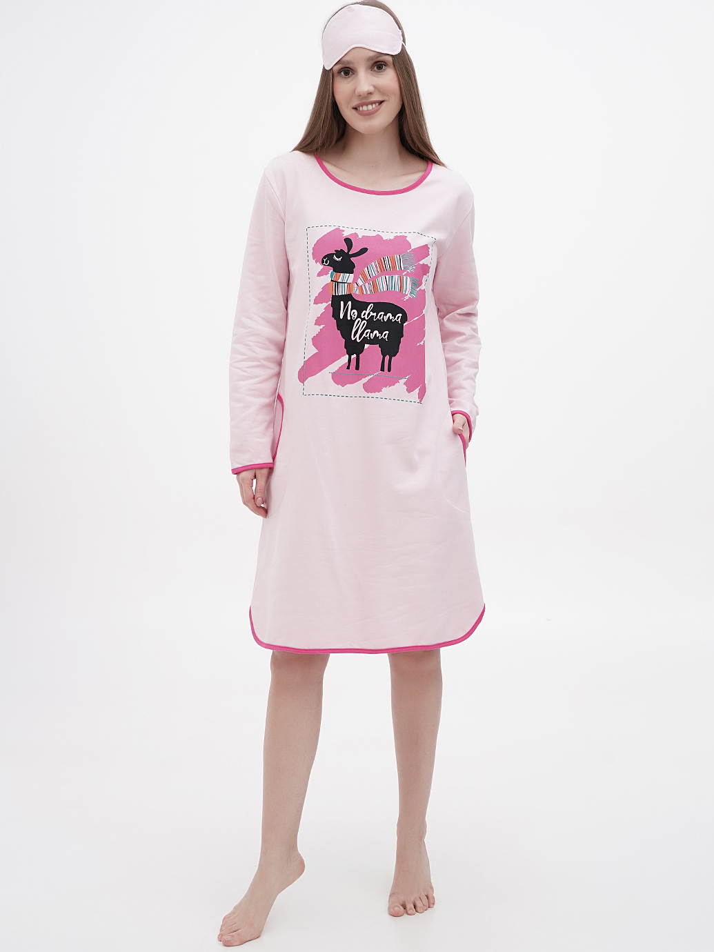 Акція на Нічна сорочка жіноча бавовняна великого розміру LUCCI 020250092 56 Рожева від Rozetka