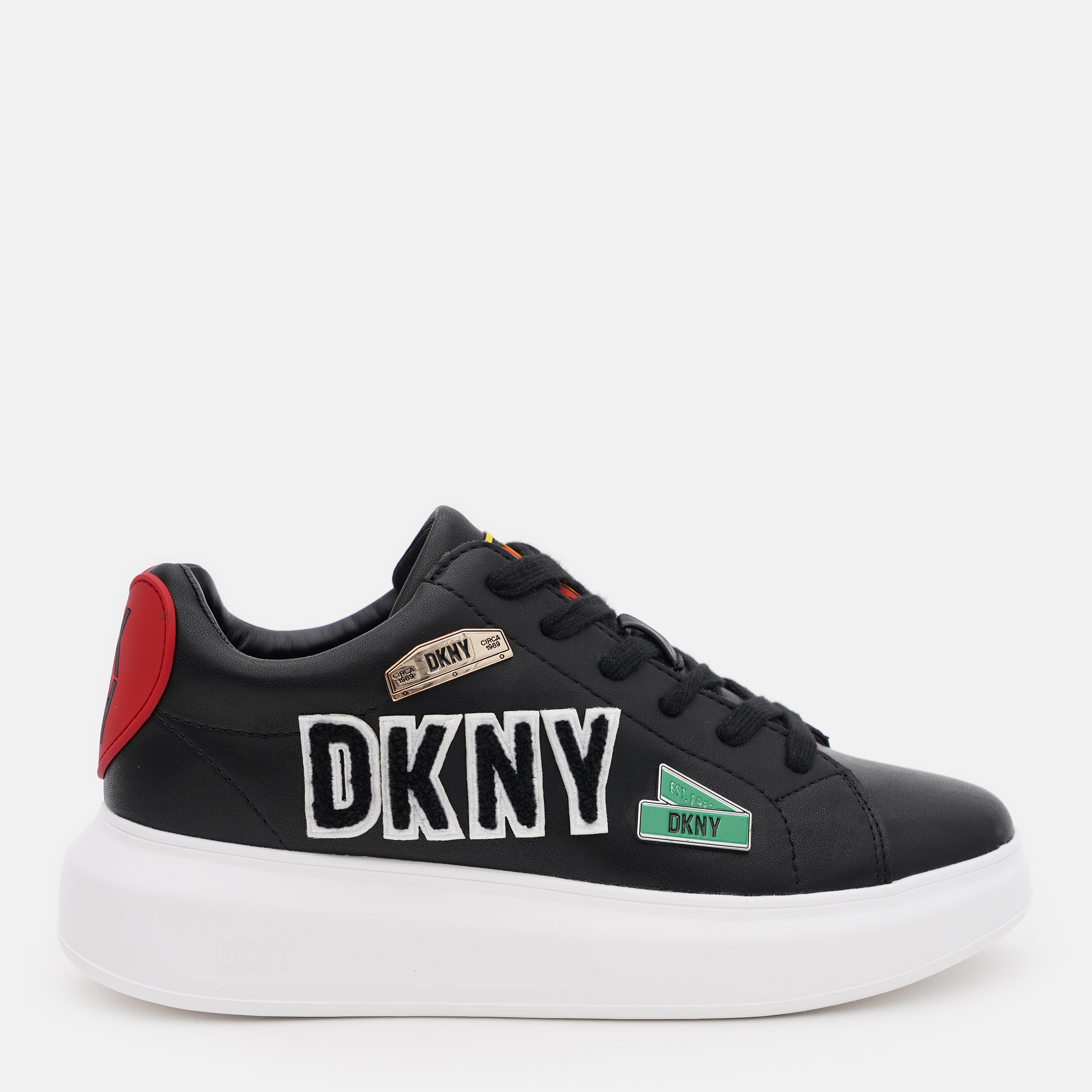 Акція на Жіночі кеди низкие DKNY JEWEL CITY SIGNS - L K1497456-BLK 37 (6.5US/4UK) 23.8 см Чорні від Rozetka